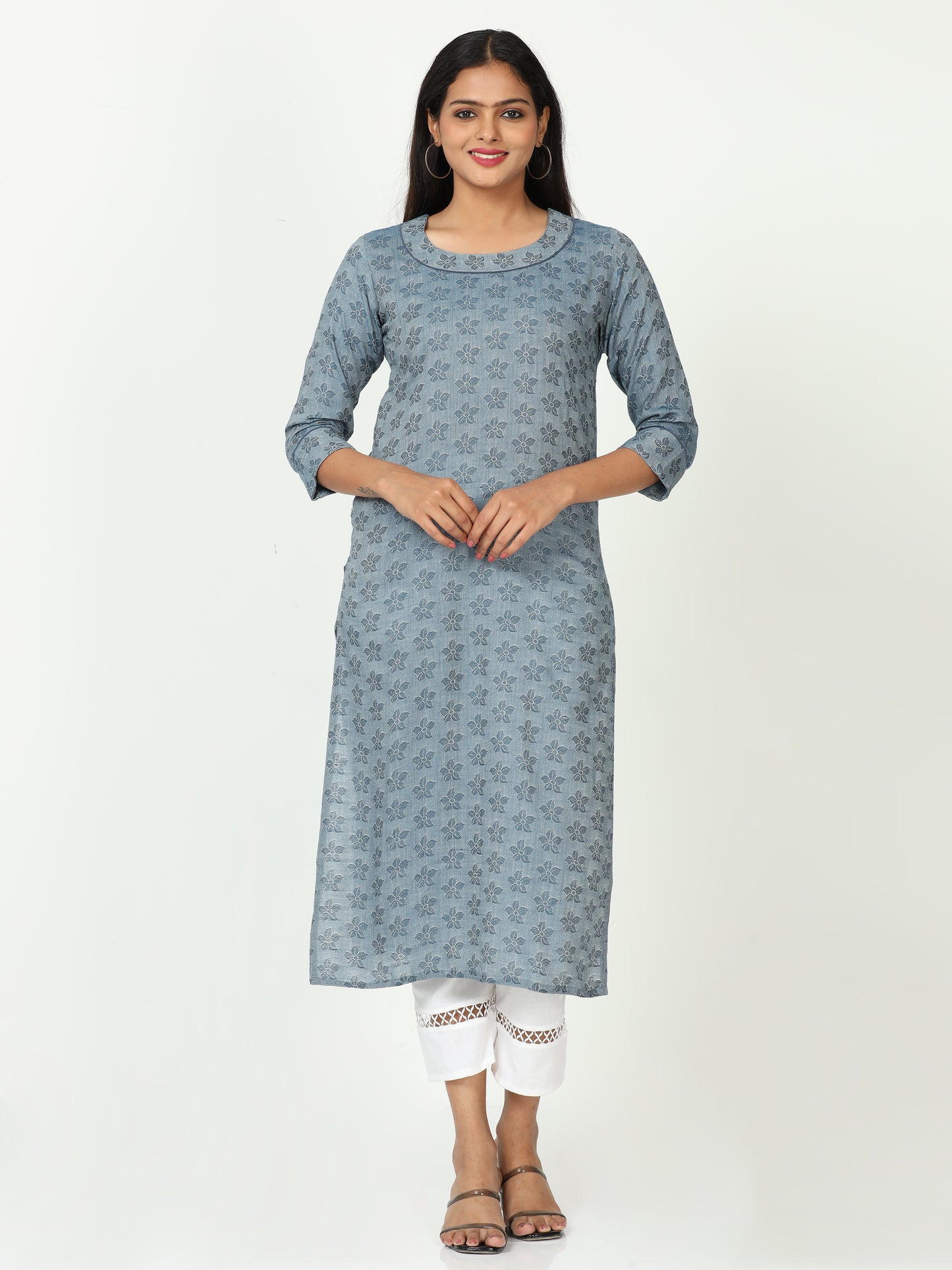 Cotton Jacquard long kurta