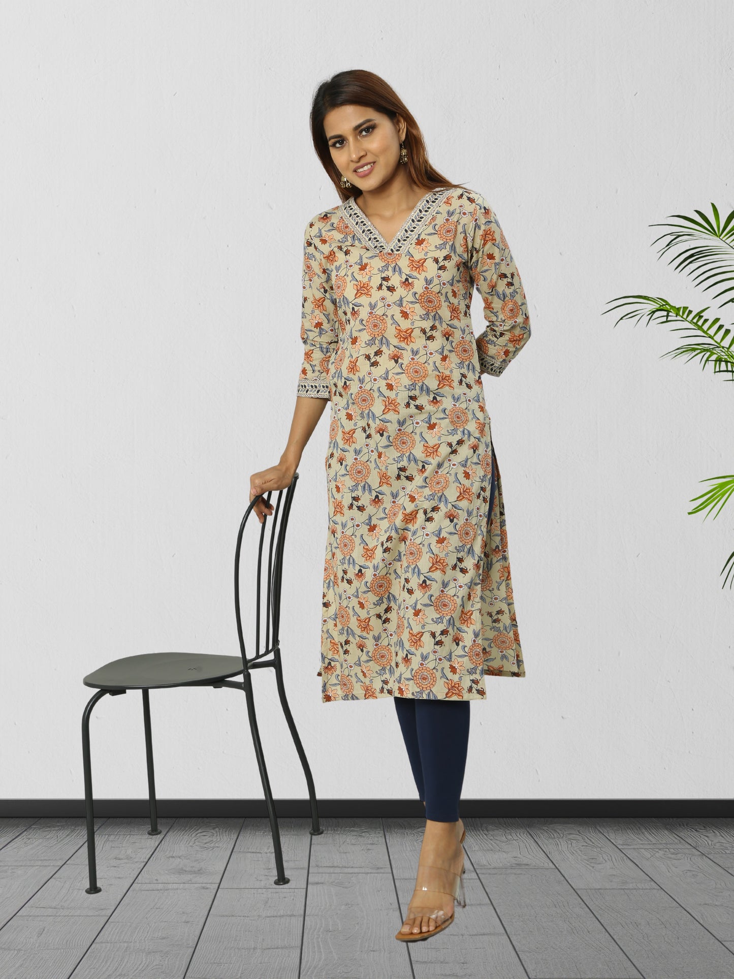 Cotton Block Printed Long Kurta