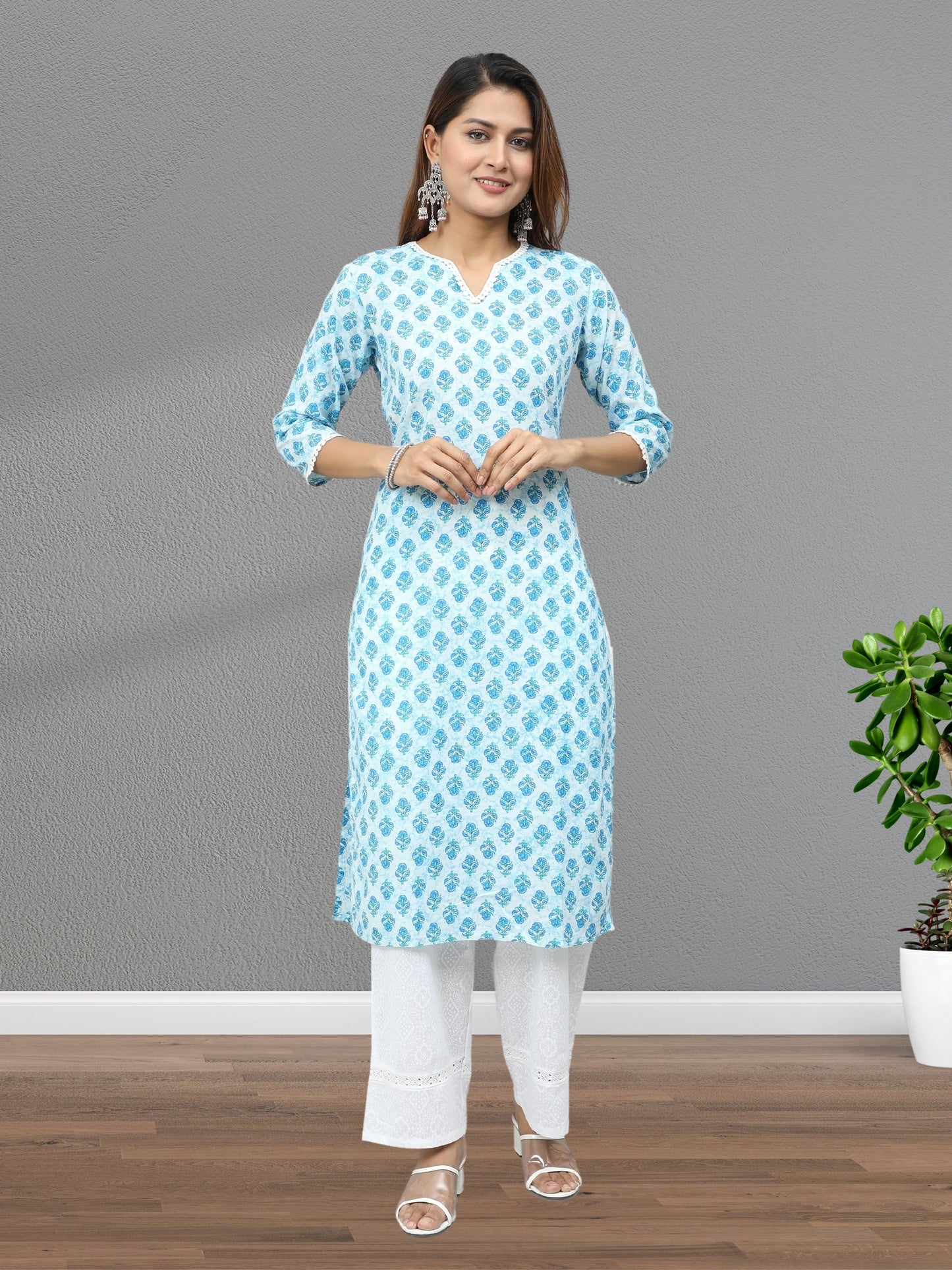 Cotton Block Printed Long Kurta