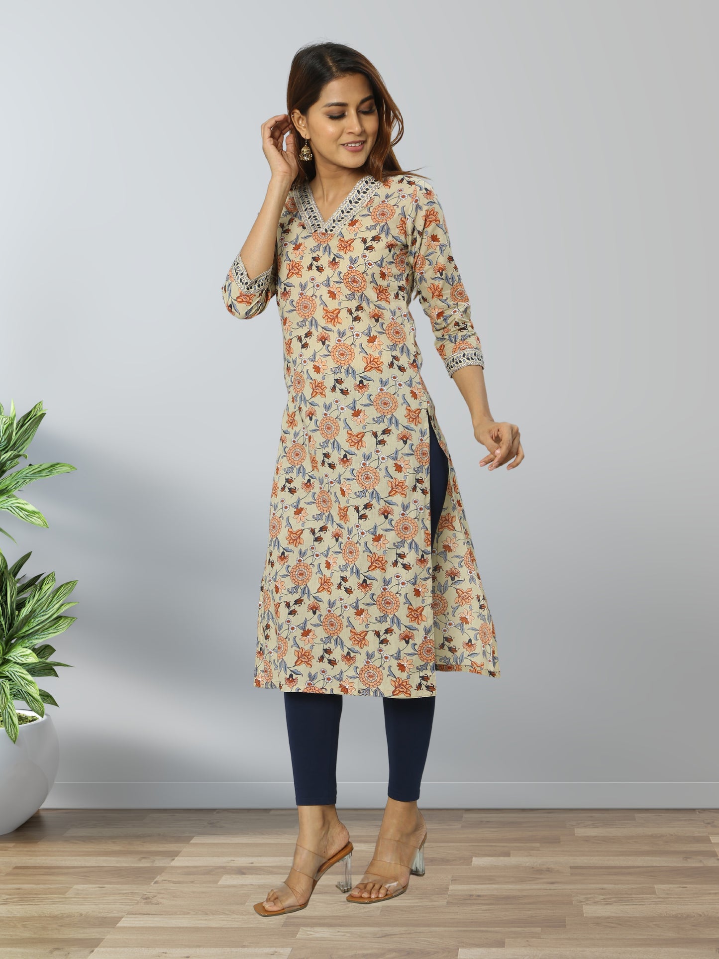 Cotton Block Printed Long Kurta