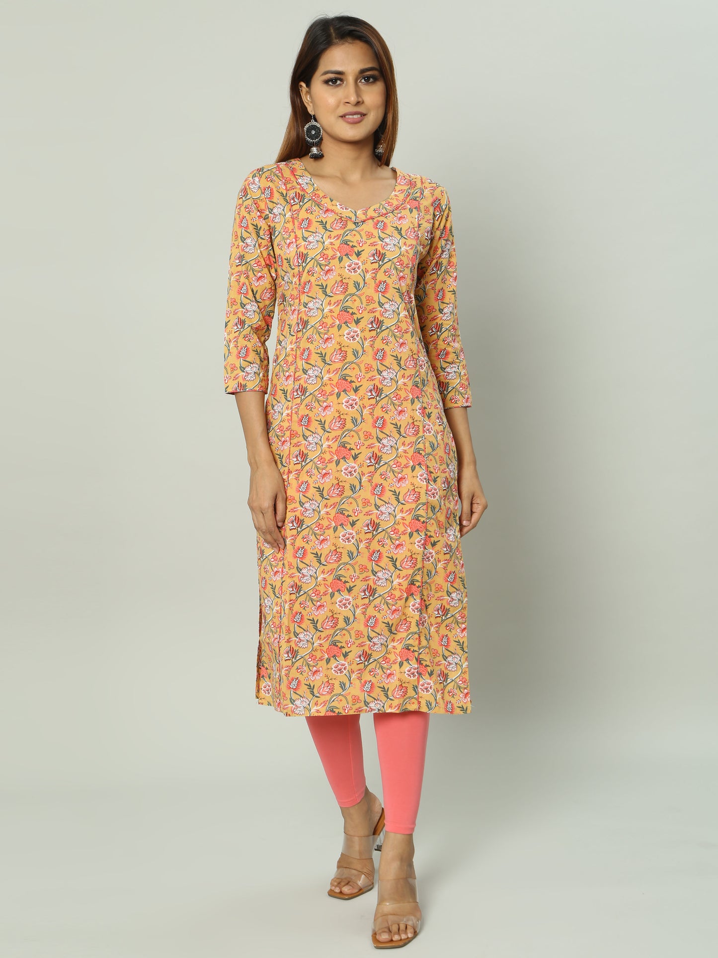 Cotton Block Printed Long Kurta