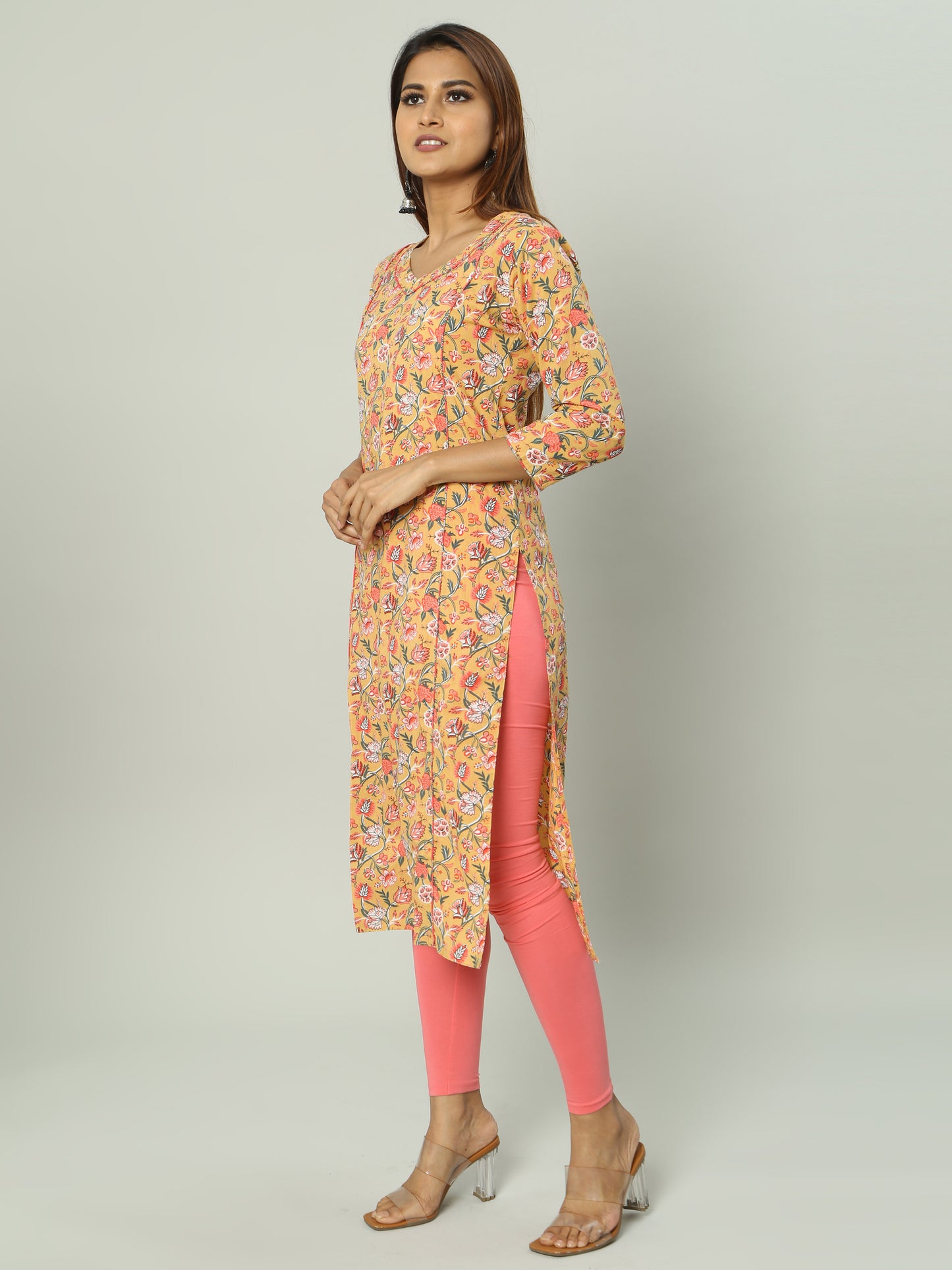 Cotton Block Printed Long Kurta
