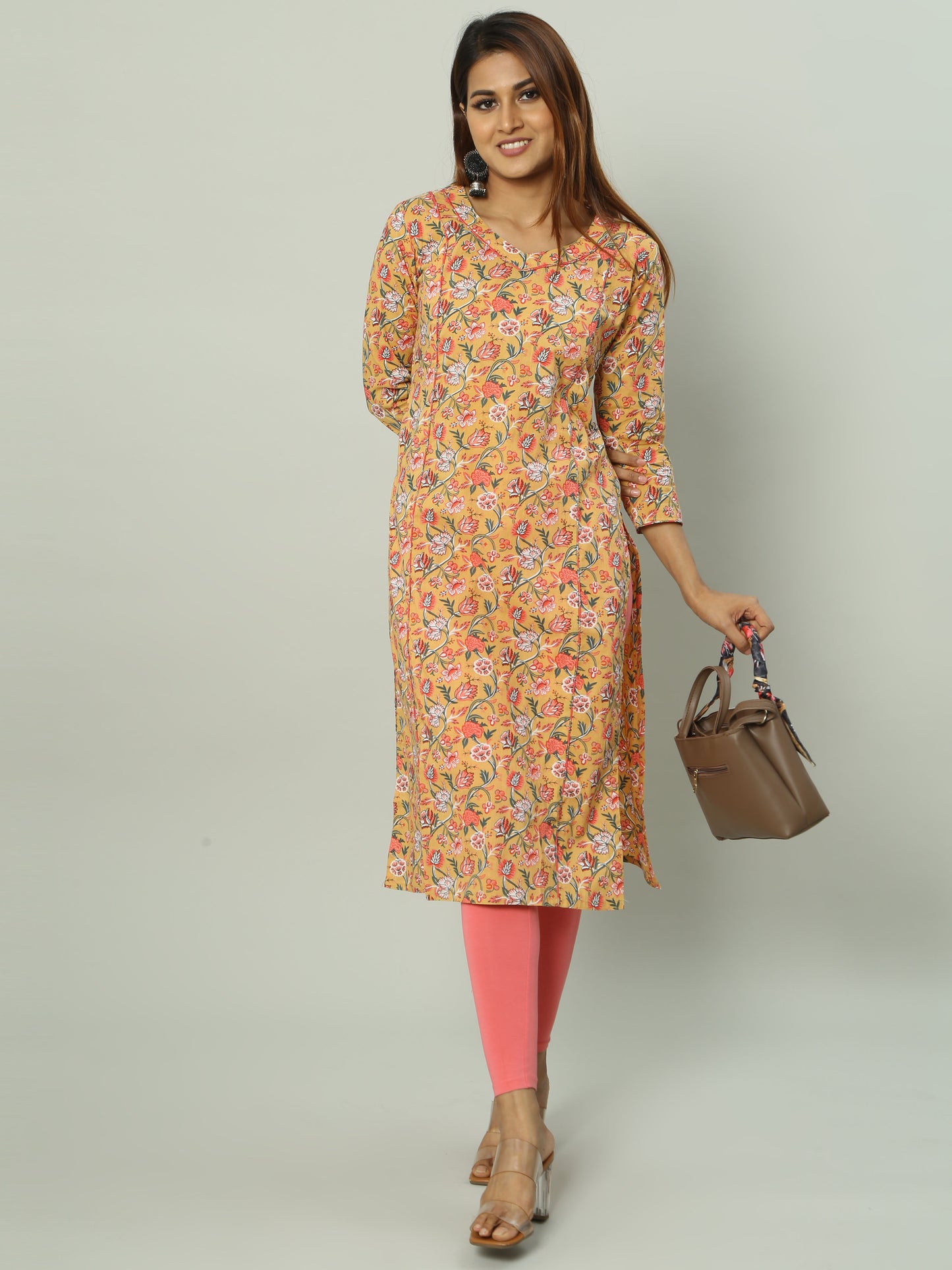 Cotton Block Printed Long Kurta