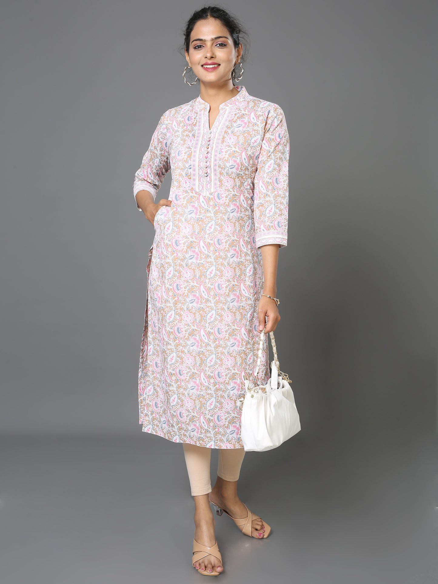 Cotton Block Printed Long Kurta