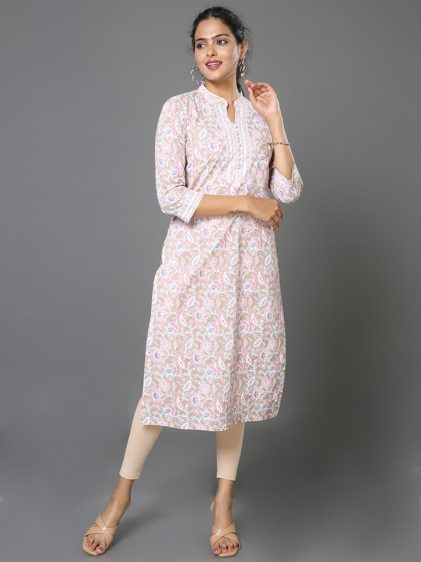 Cotton Block Printed Long Kurta