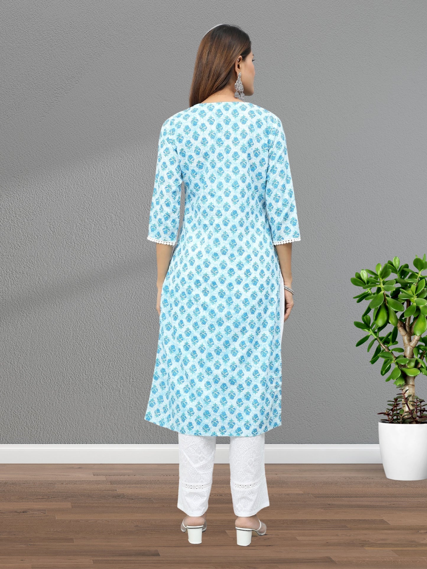 Cotton Block Printed Long Kurta