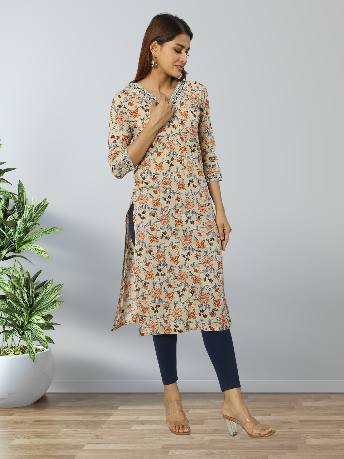 Cotton Block Printed Long Kurta