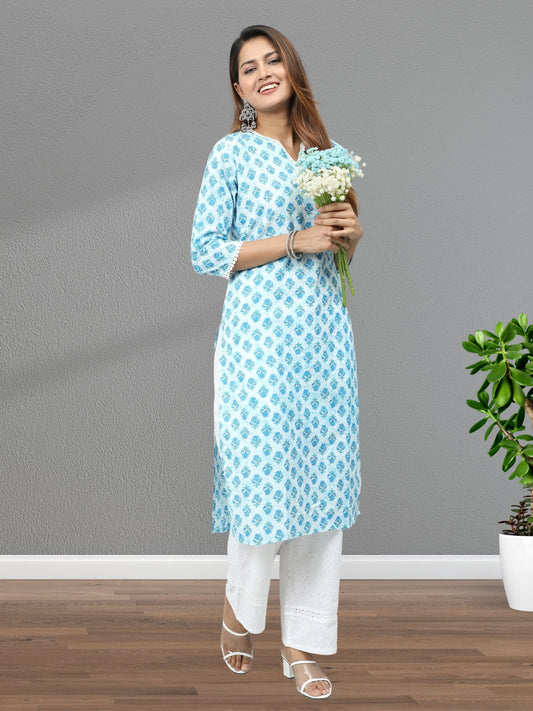 Cotton Block Printed Long Kurta