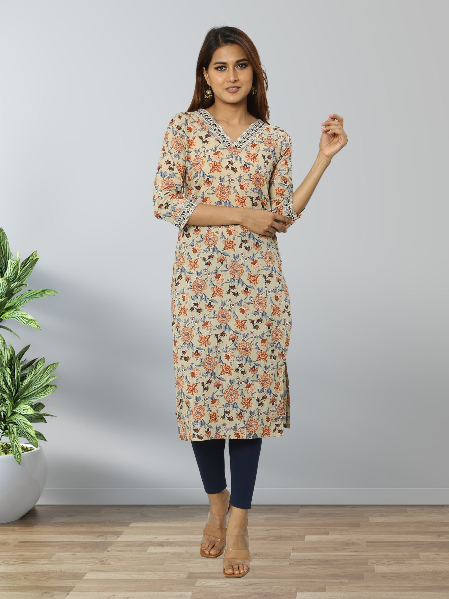 Cotton Block Printed Long Kurta