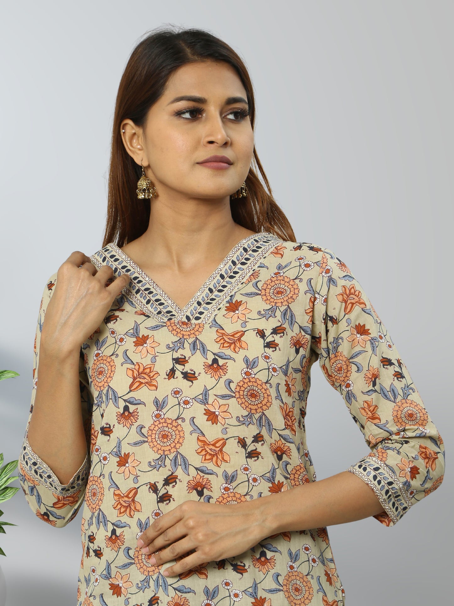 Cotton Block Printed Long Kurta