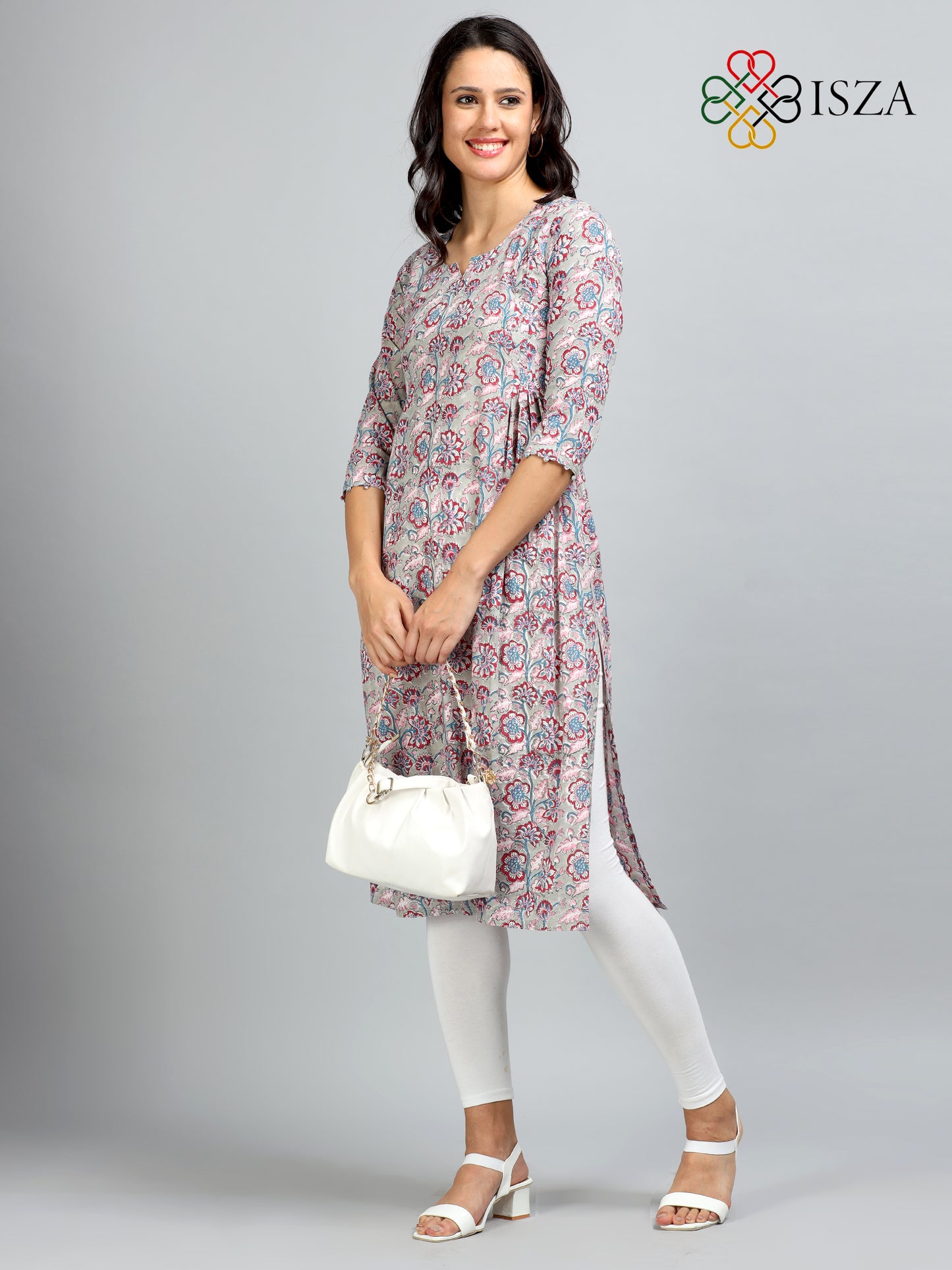 Cotton Block Printed Front Loop Long Kurta