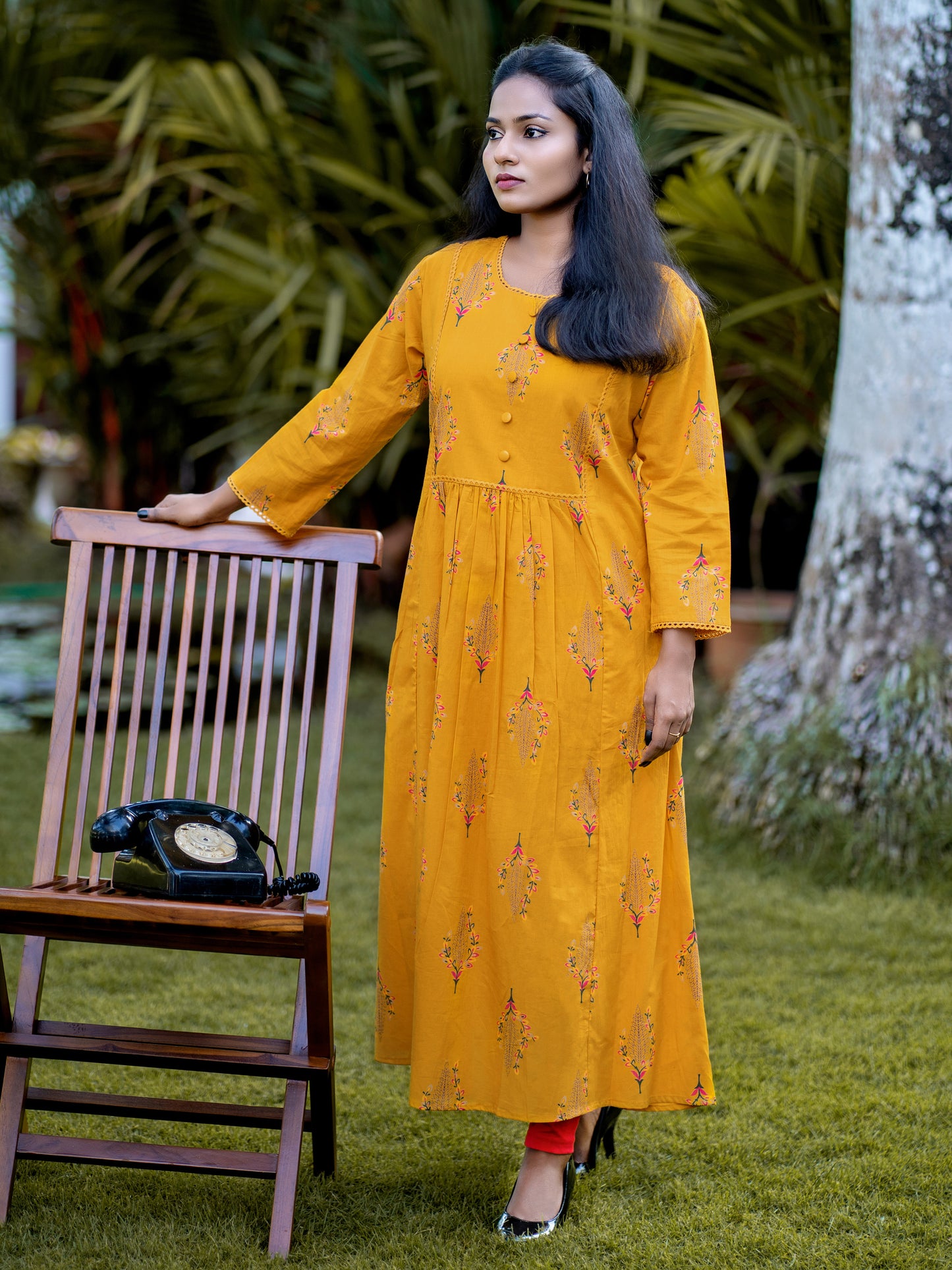Cotton Block Printed Long Kurta