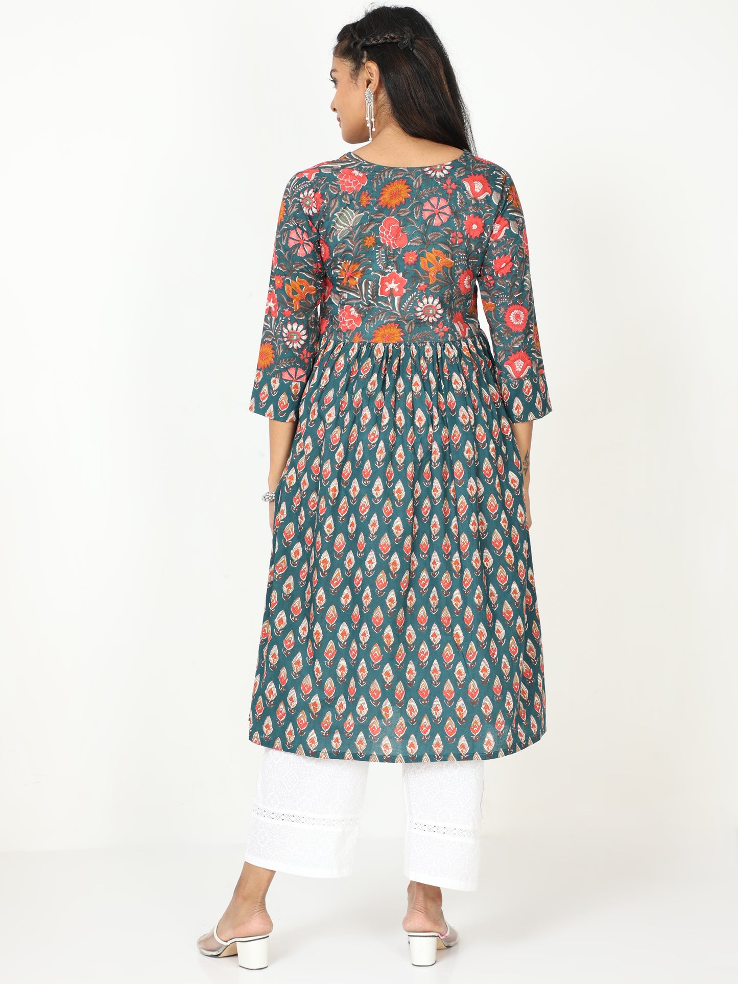 Cotton Block Printed Long Kurta