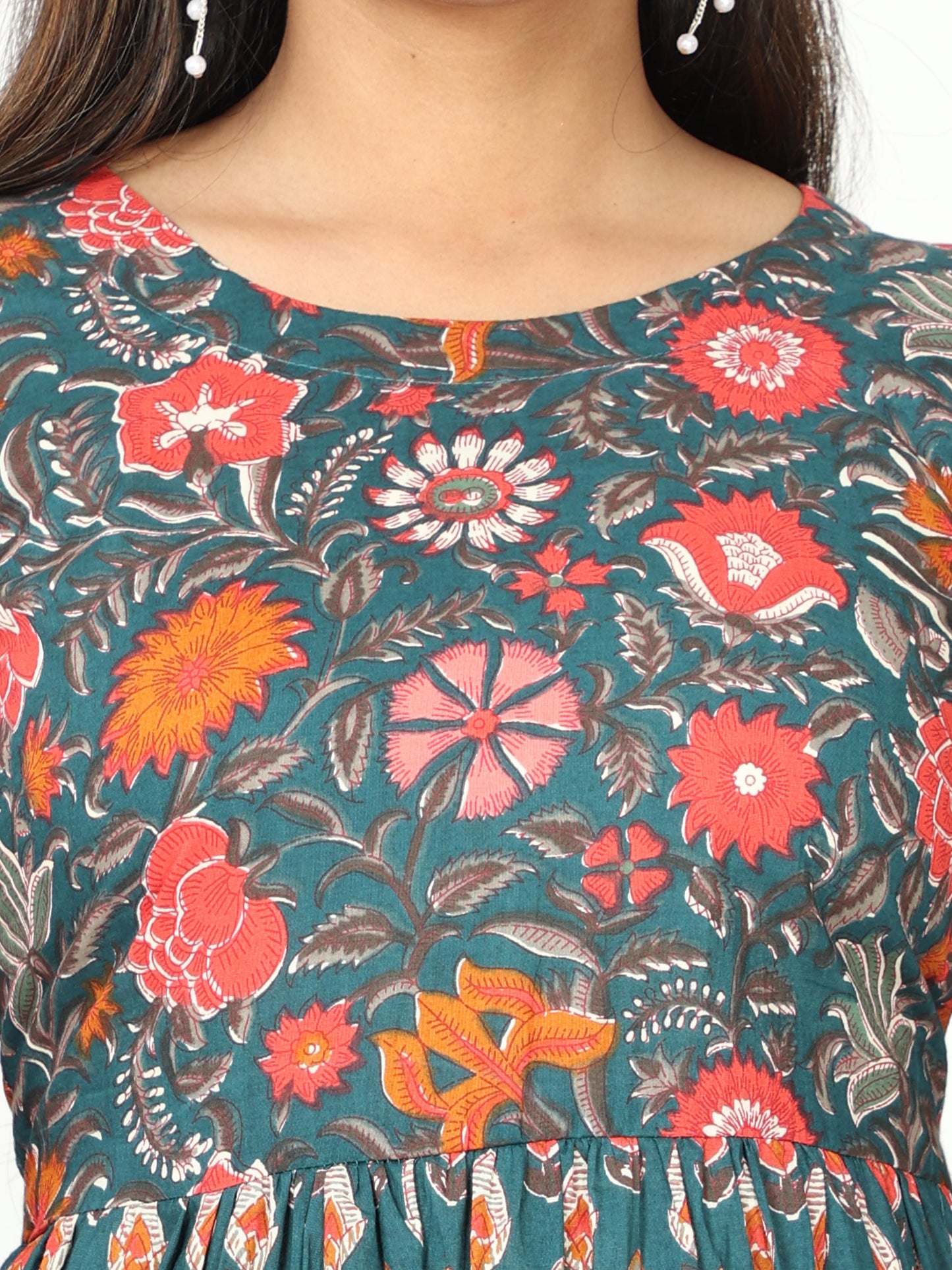 Cotton Block Printed Long Kurta