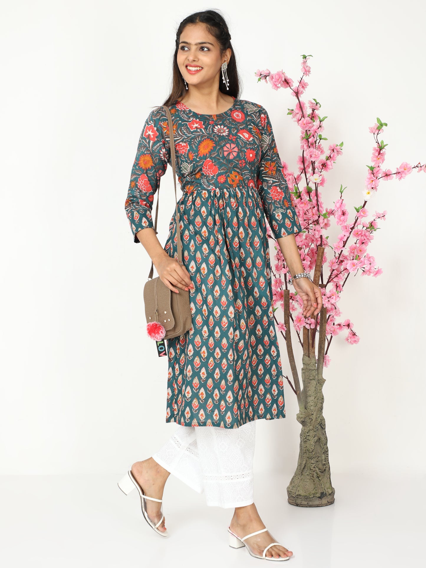 Cotton Block Printed Long Kurta