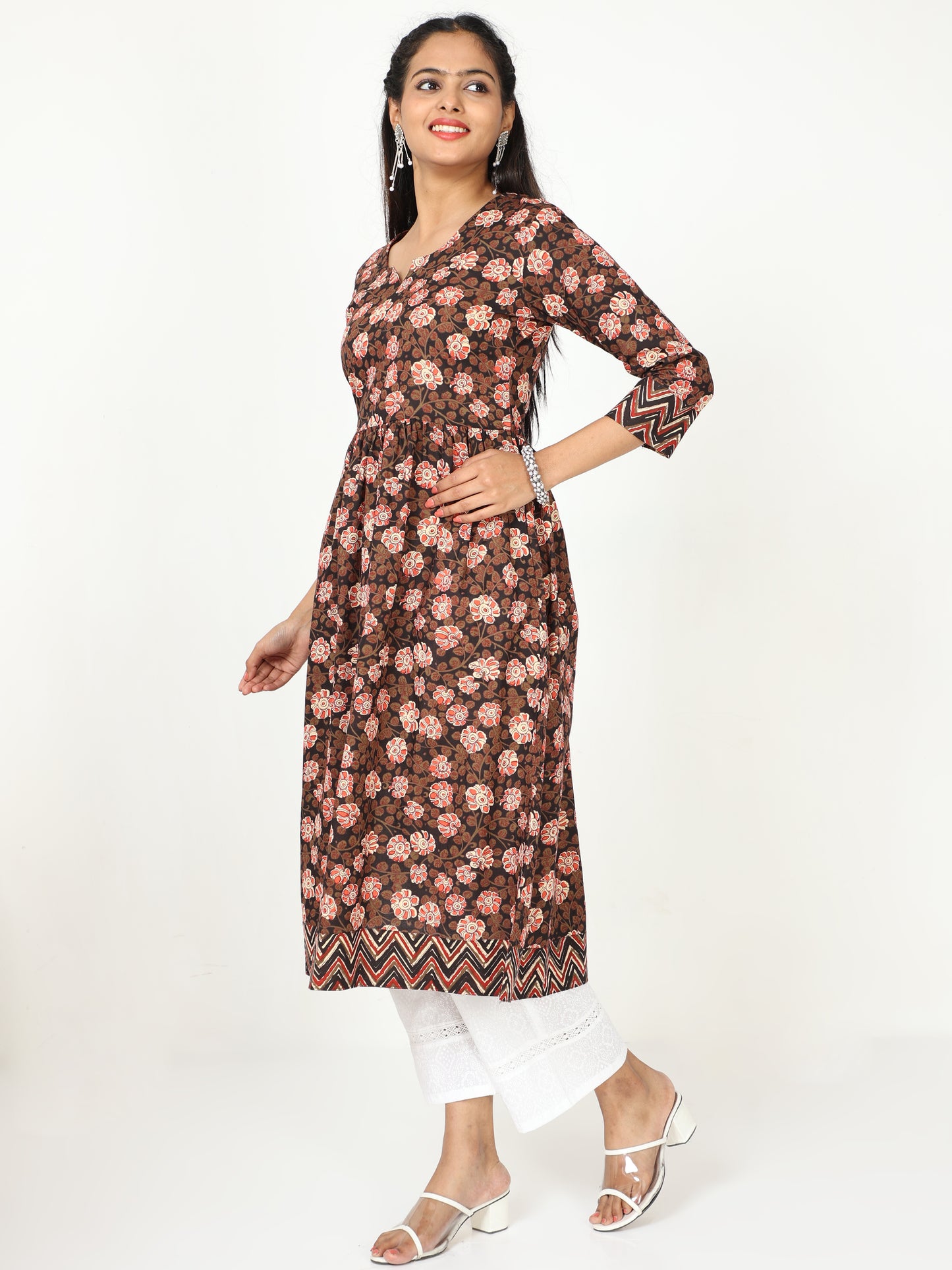 Cotton Block Printed Long Kurta