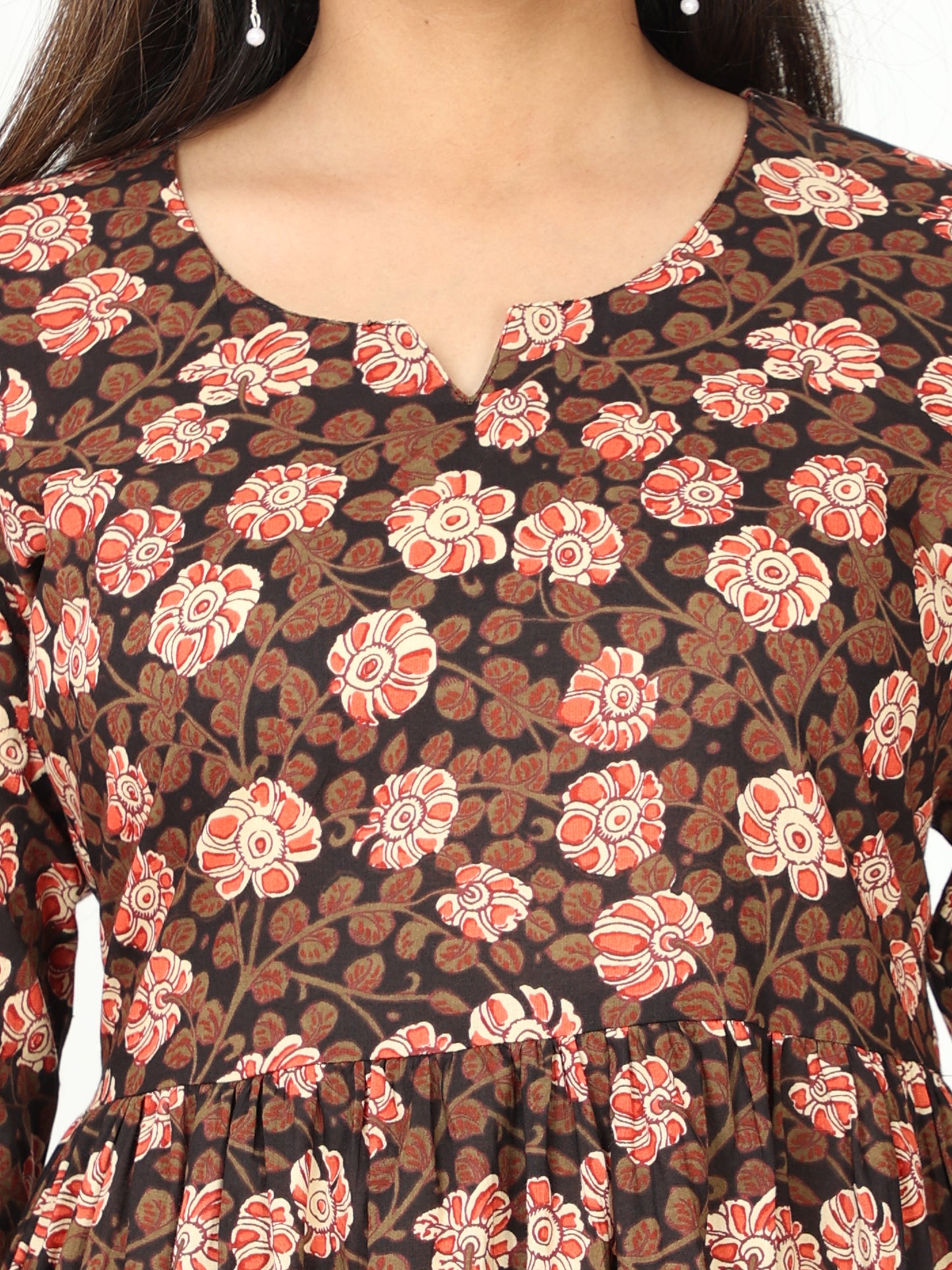 Cotton Block Printed Long Kurta