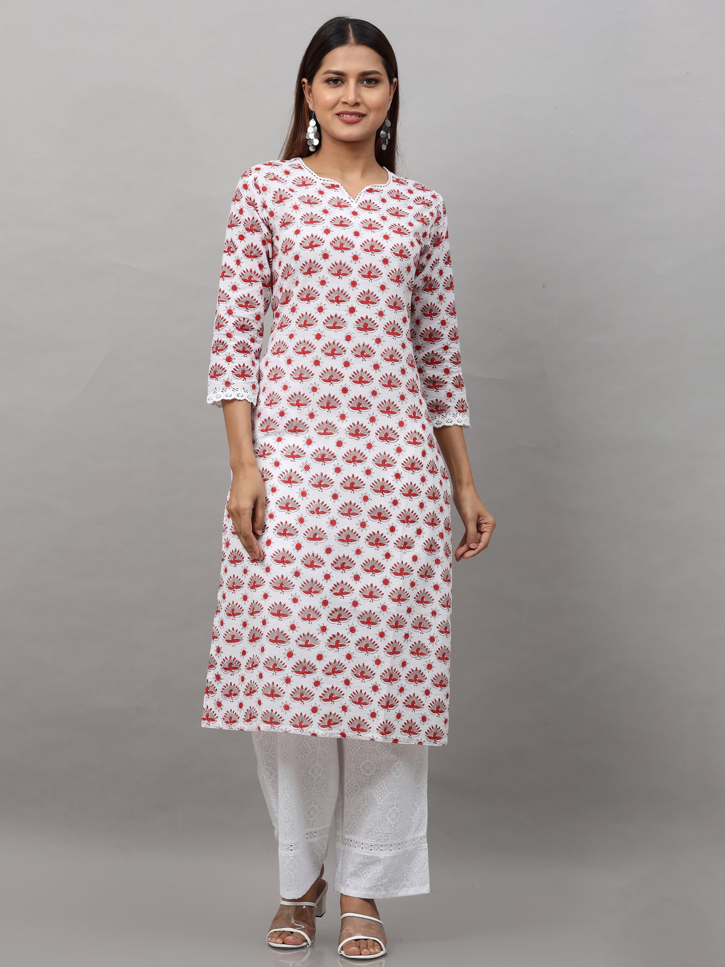 Cotton Block Printed Long Kurta