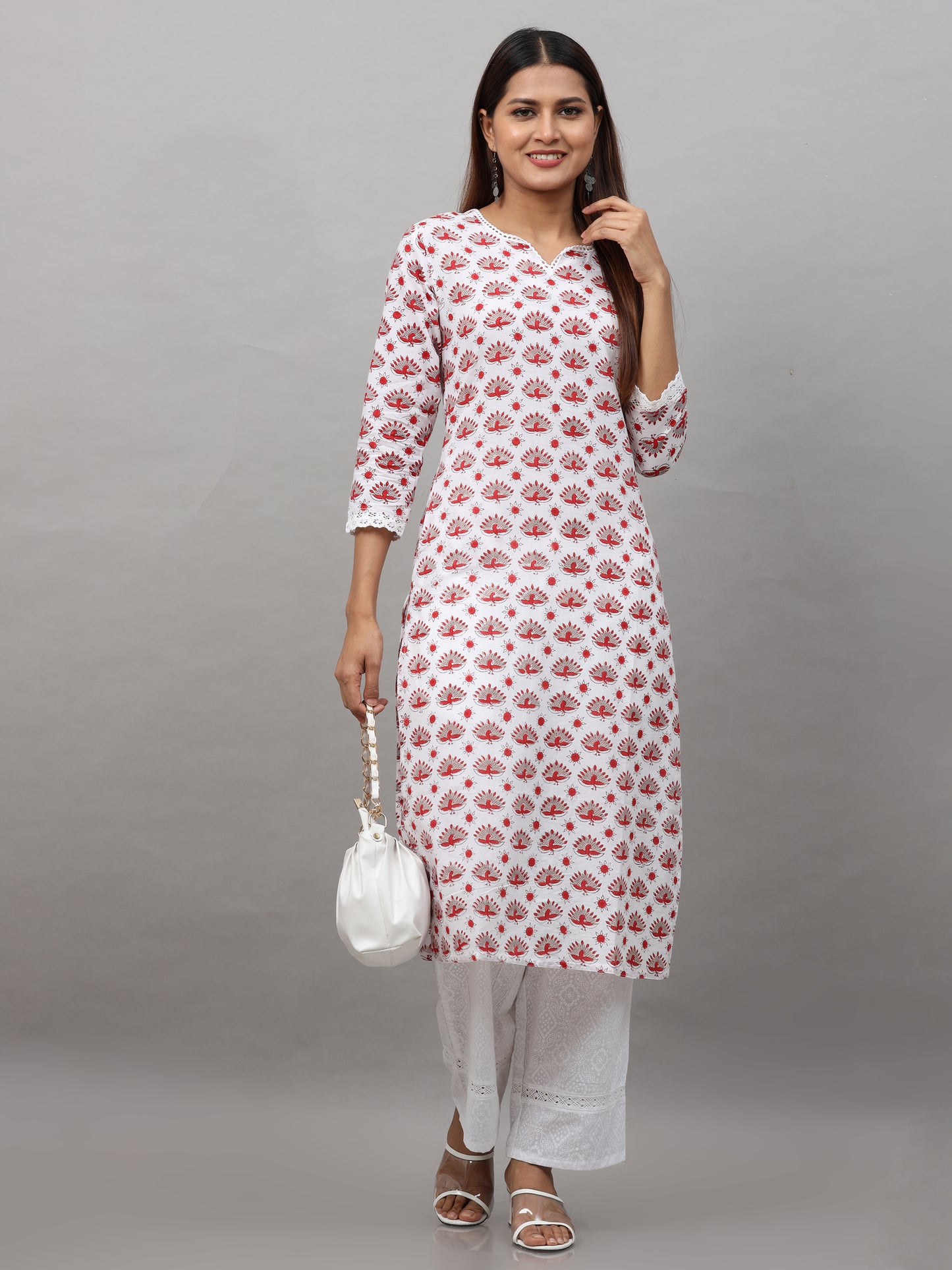Cotton Block Printed Long Kurta
