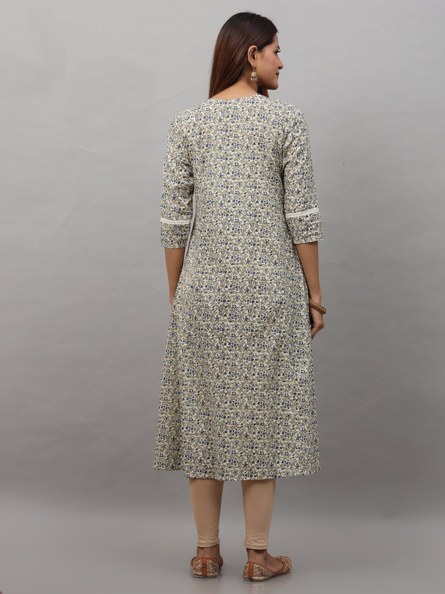 Cotton Block Printed Long Kurta