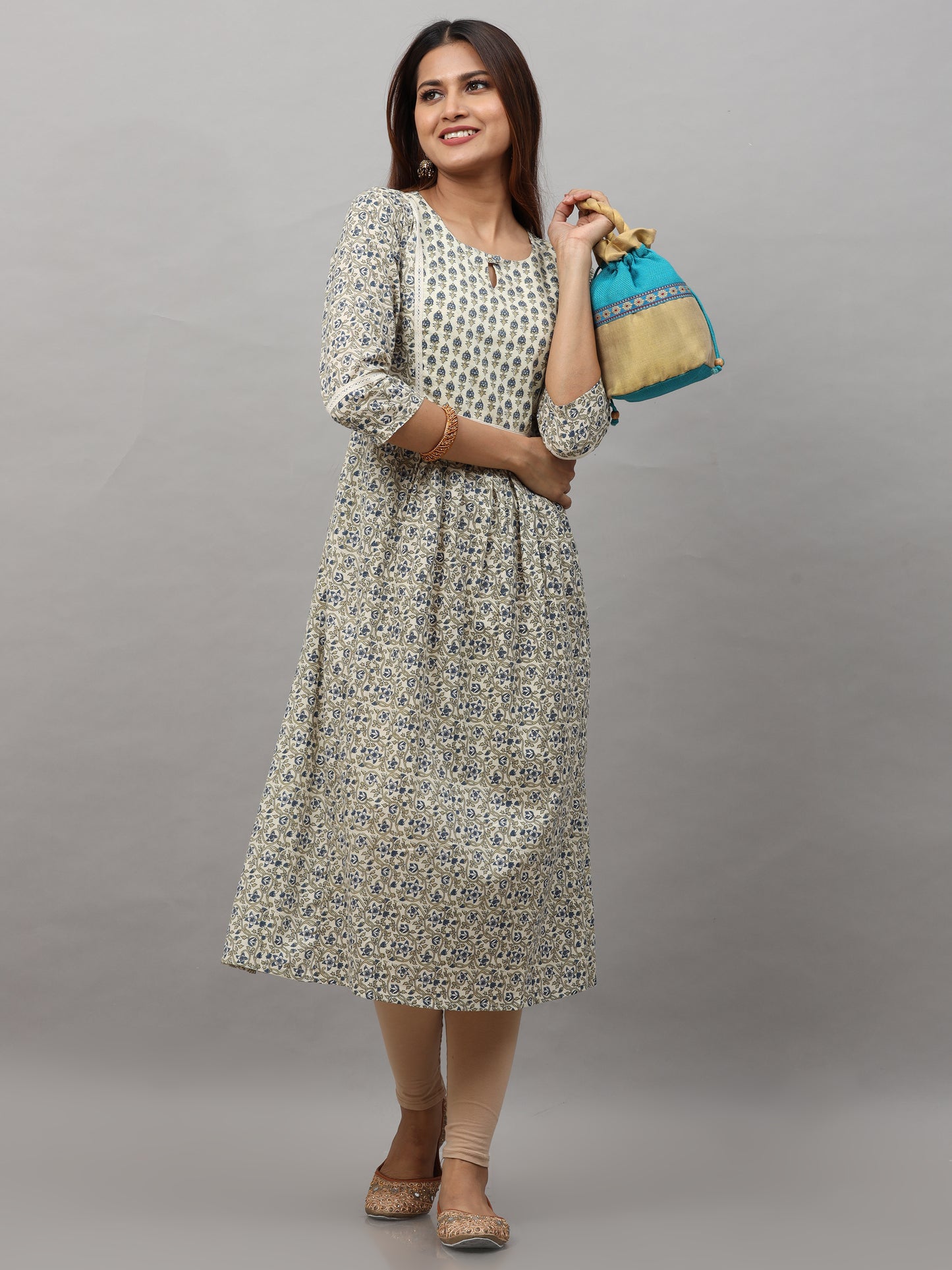 Cotton Block Printed Long Kurta