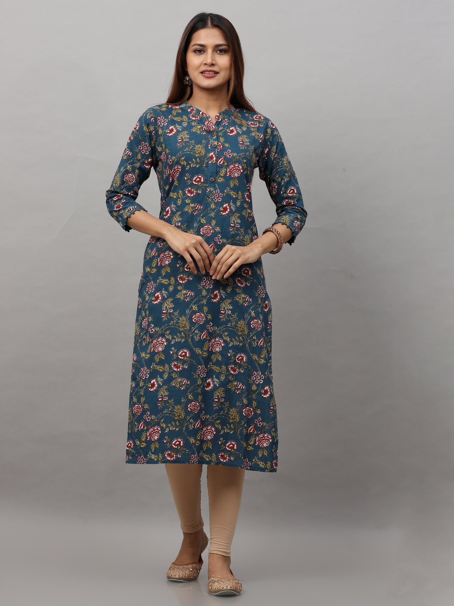 Cotton Block Printed Long Kurta