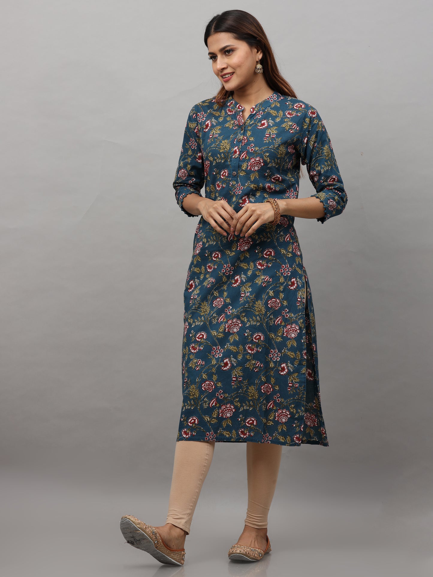 Cotton Block Printed Long Kurta