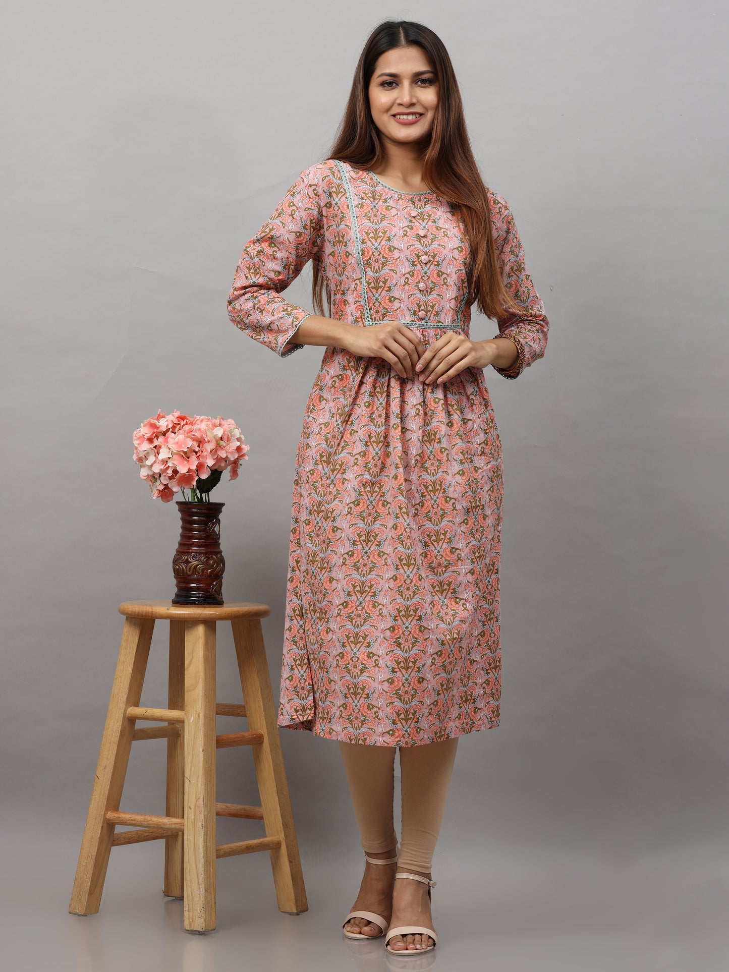 Cotton Block Printed Long Kurta