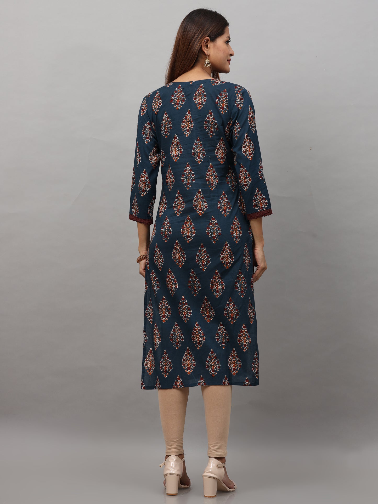 Cotton Block Printed Long Kurta