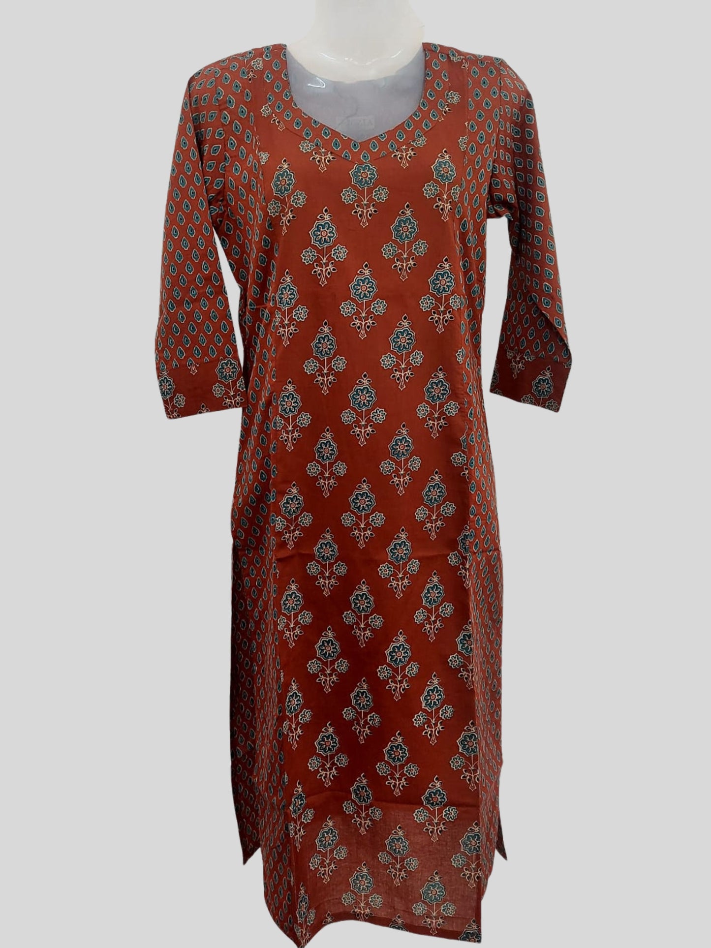 Cotton Block Printed Long Kurta