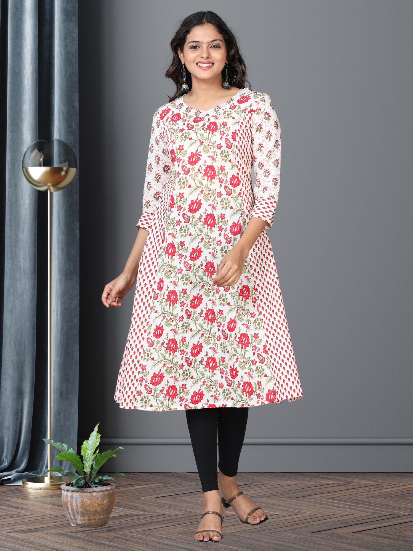 Cotton Block Printed Long Kurta