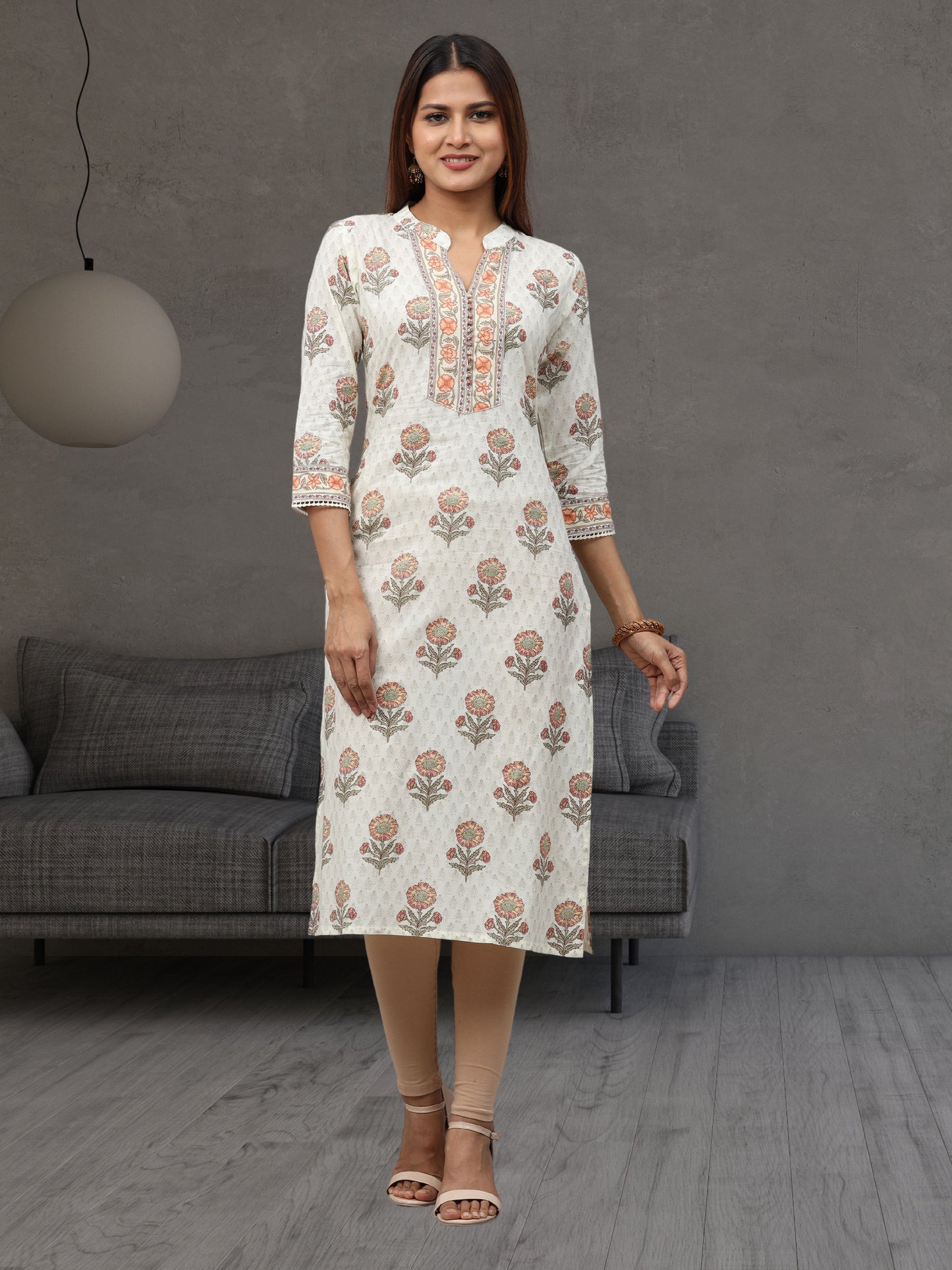 Cotton Block Printed Long Kurta
