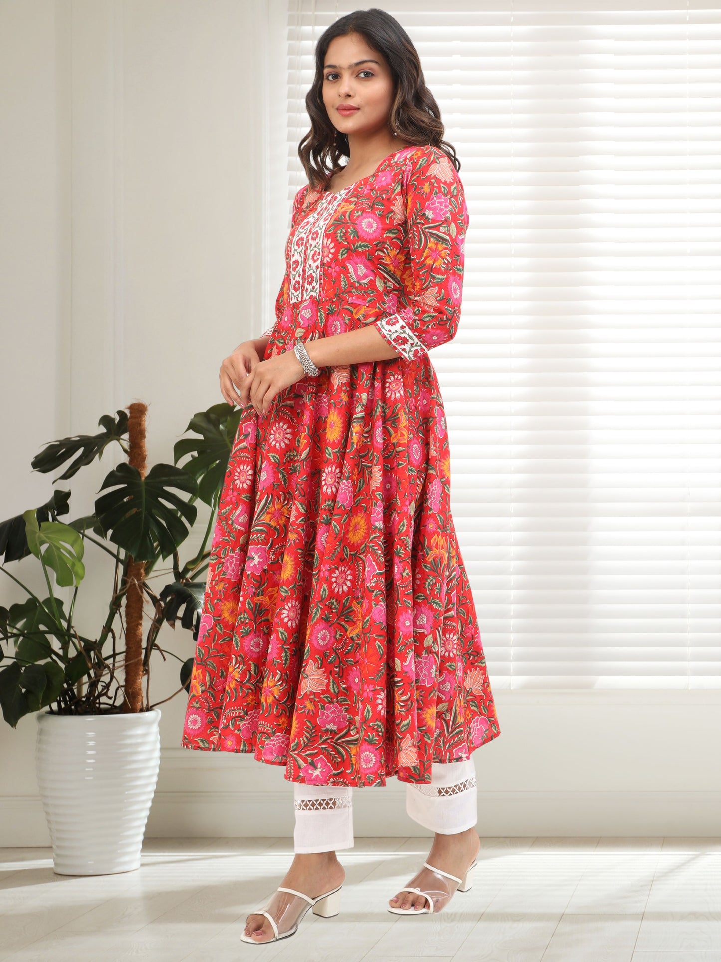 Cotton Round Flared Long Kurta