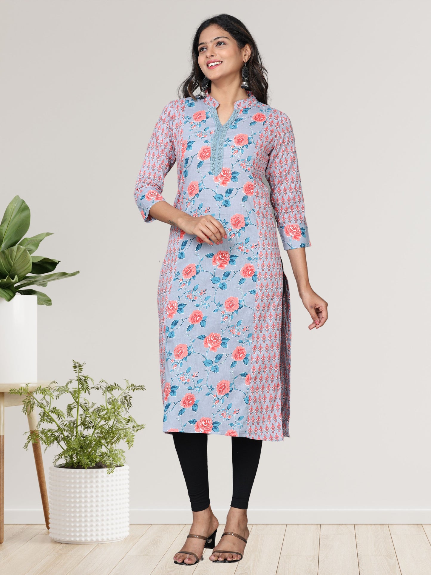 Cotton Block Printed Long Kurta