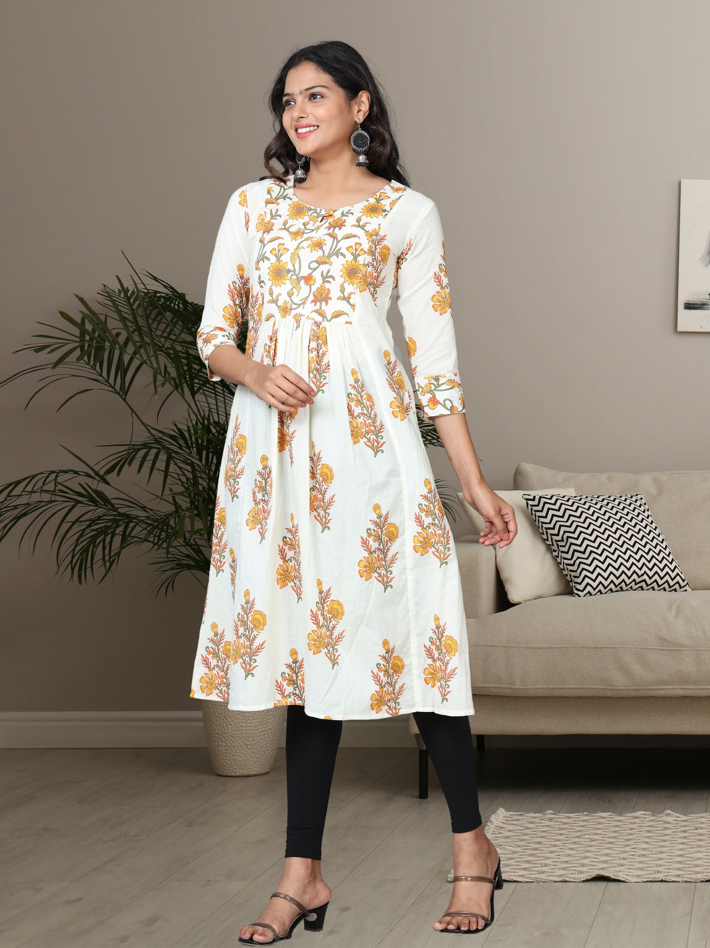 Cotton Block Printed Long Kurta
