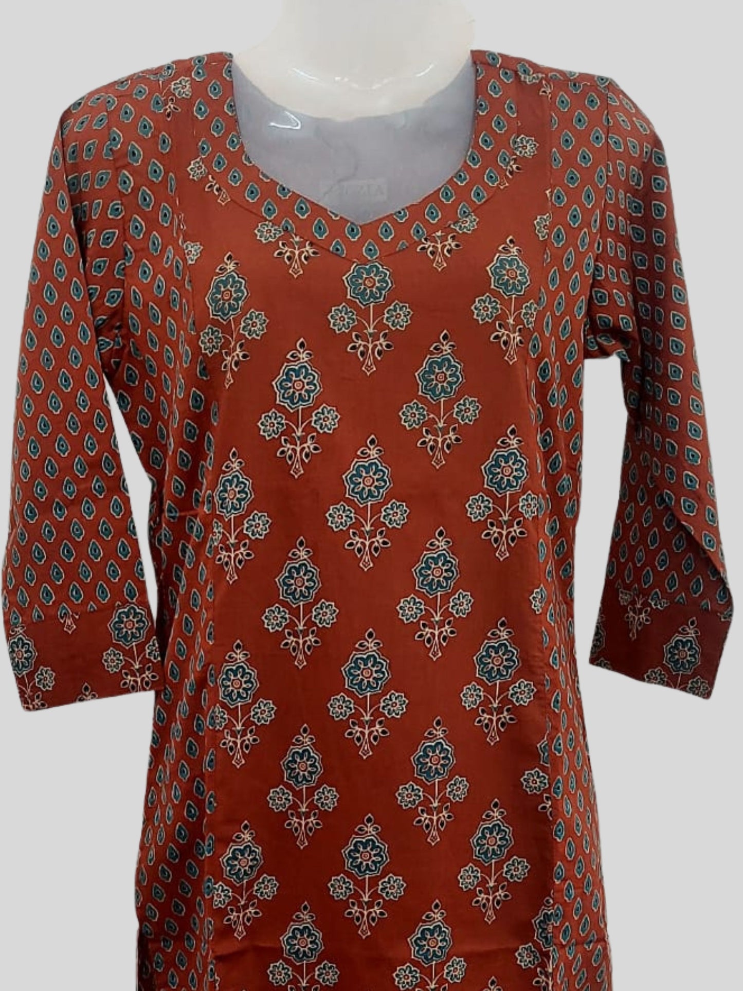 Cotton Block Printed Long Kurta