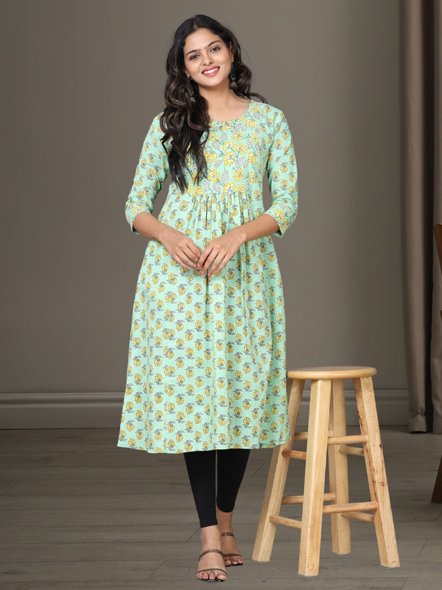 Cotton Block Printed Long Kurta