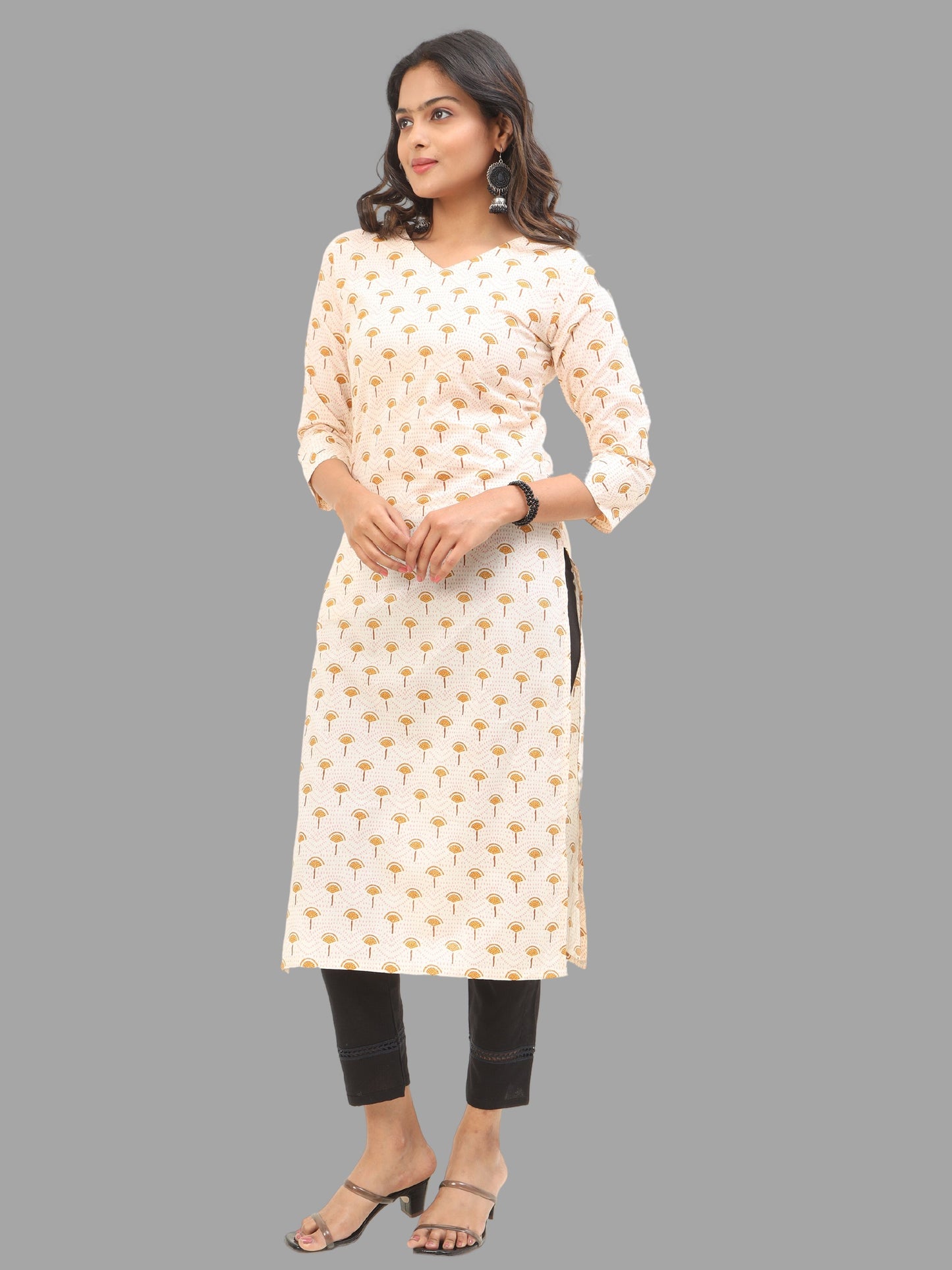 Cotton Block Printed Long Kurta