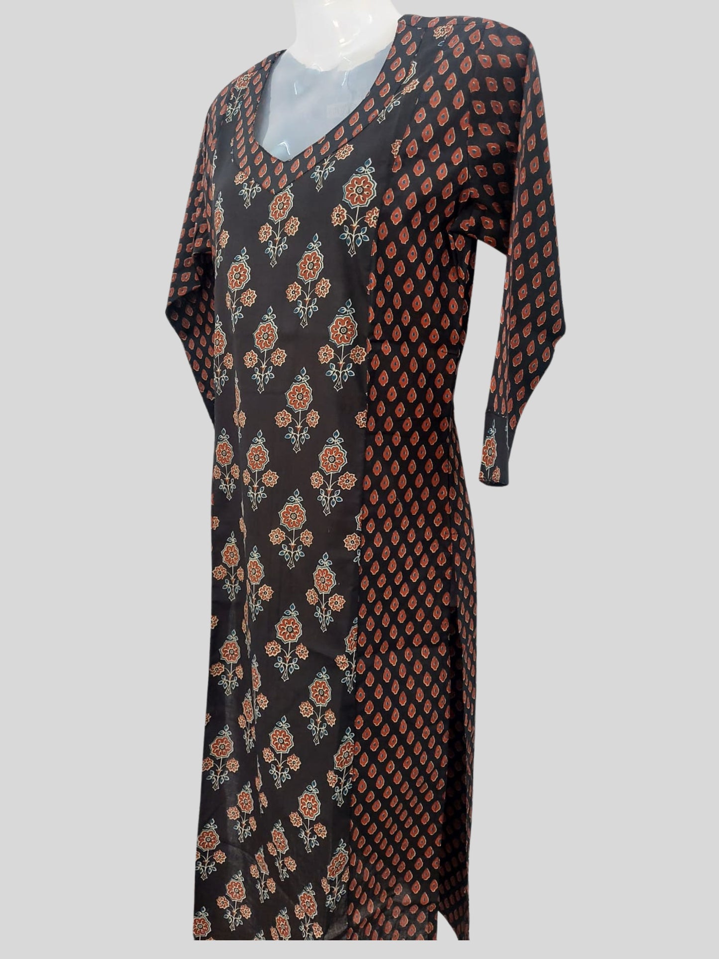 Cotton Block Printed Long Kurta