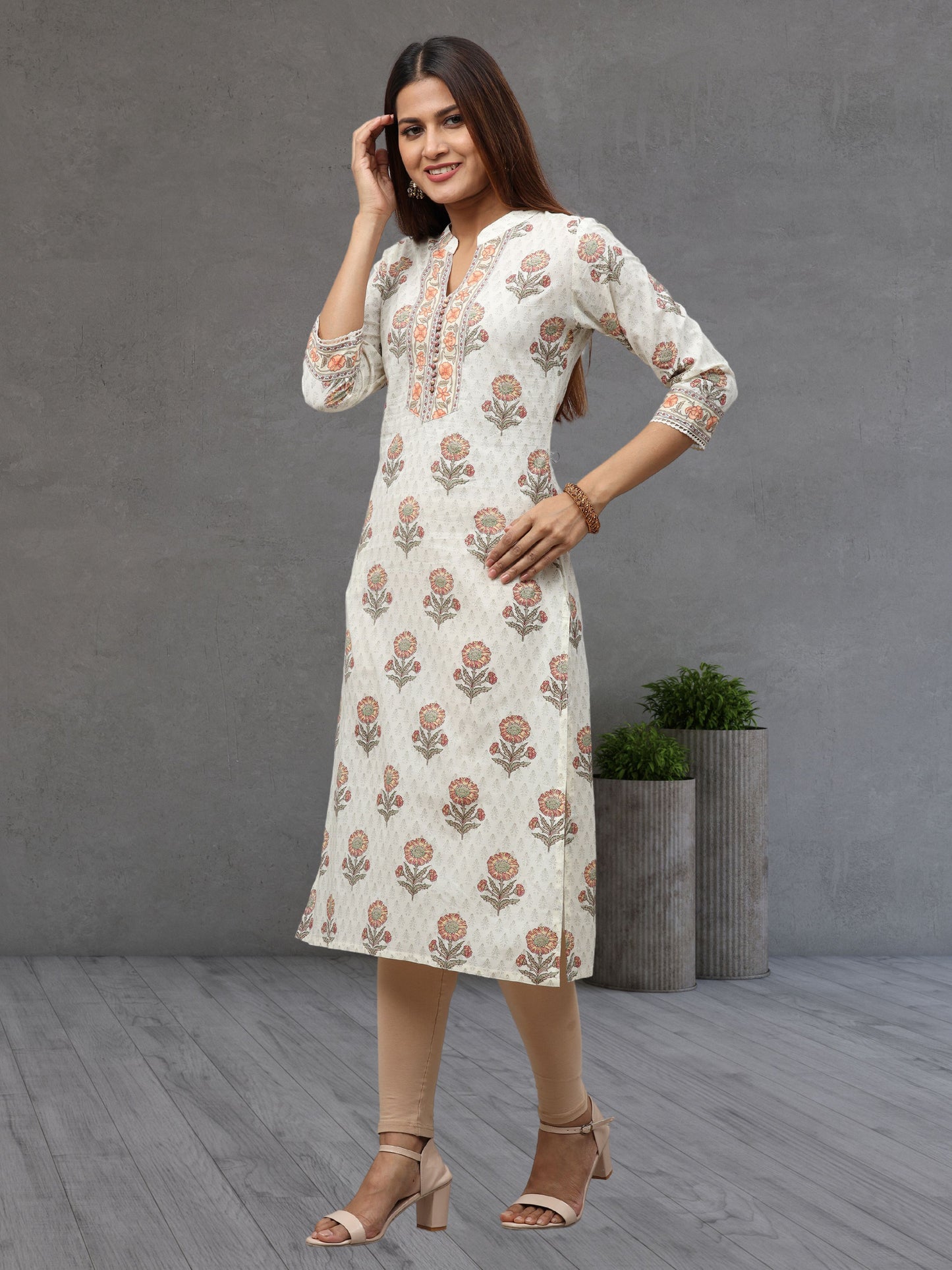 Cotton Block Printed Long Kurta