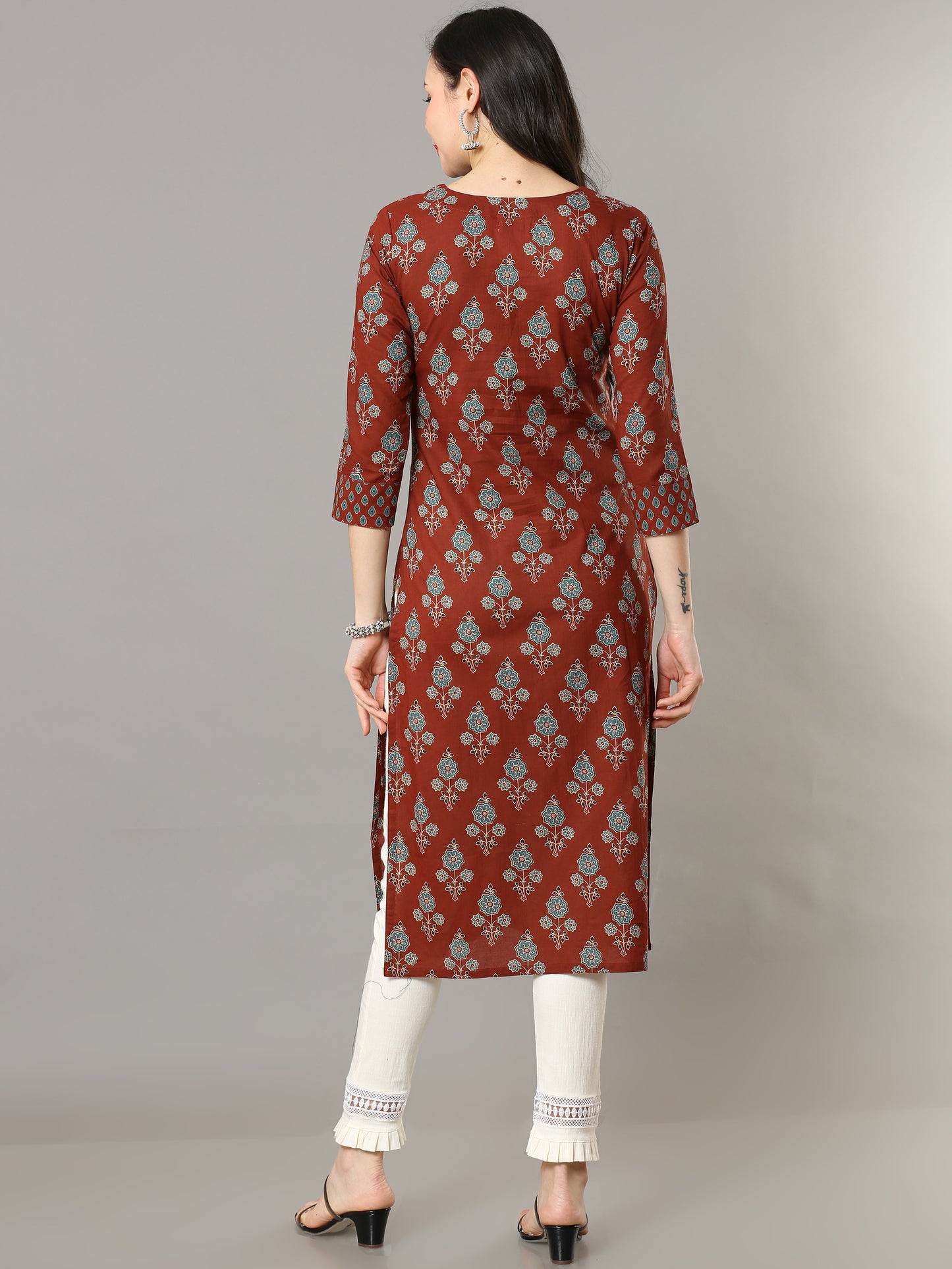Cotton Block Printed Long Kurta