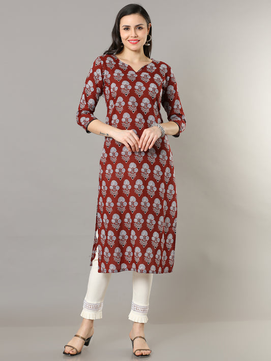 Cotton Block Printed Long Kurta