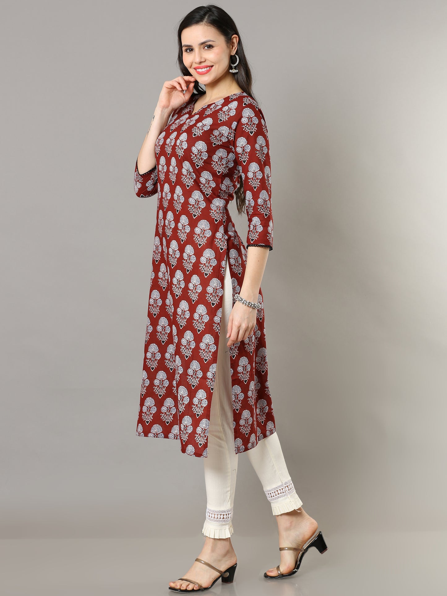 Cotton Block Printed Long Kurta