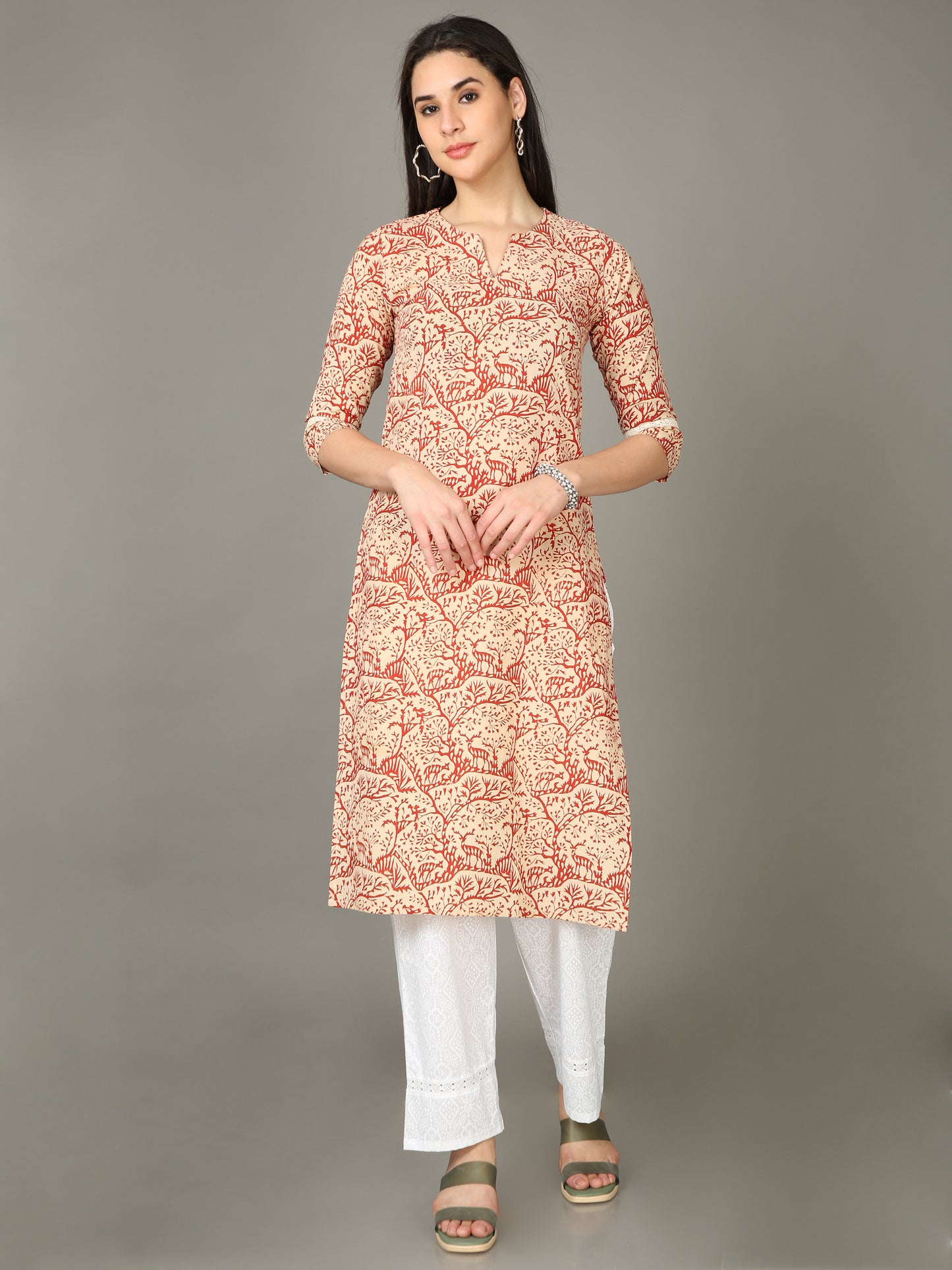 Cotton Block Printed Long Kurta