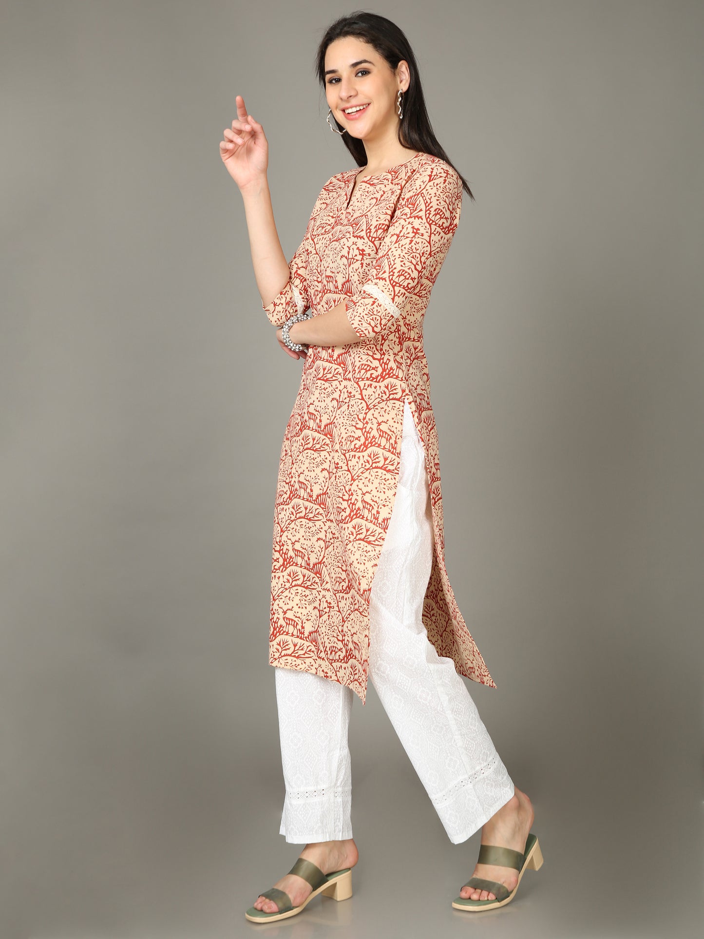 Cotton Block Printed Long Kurta
