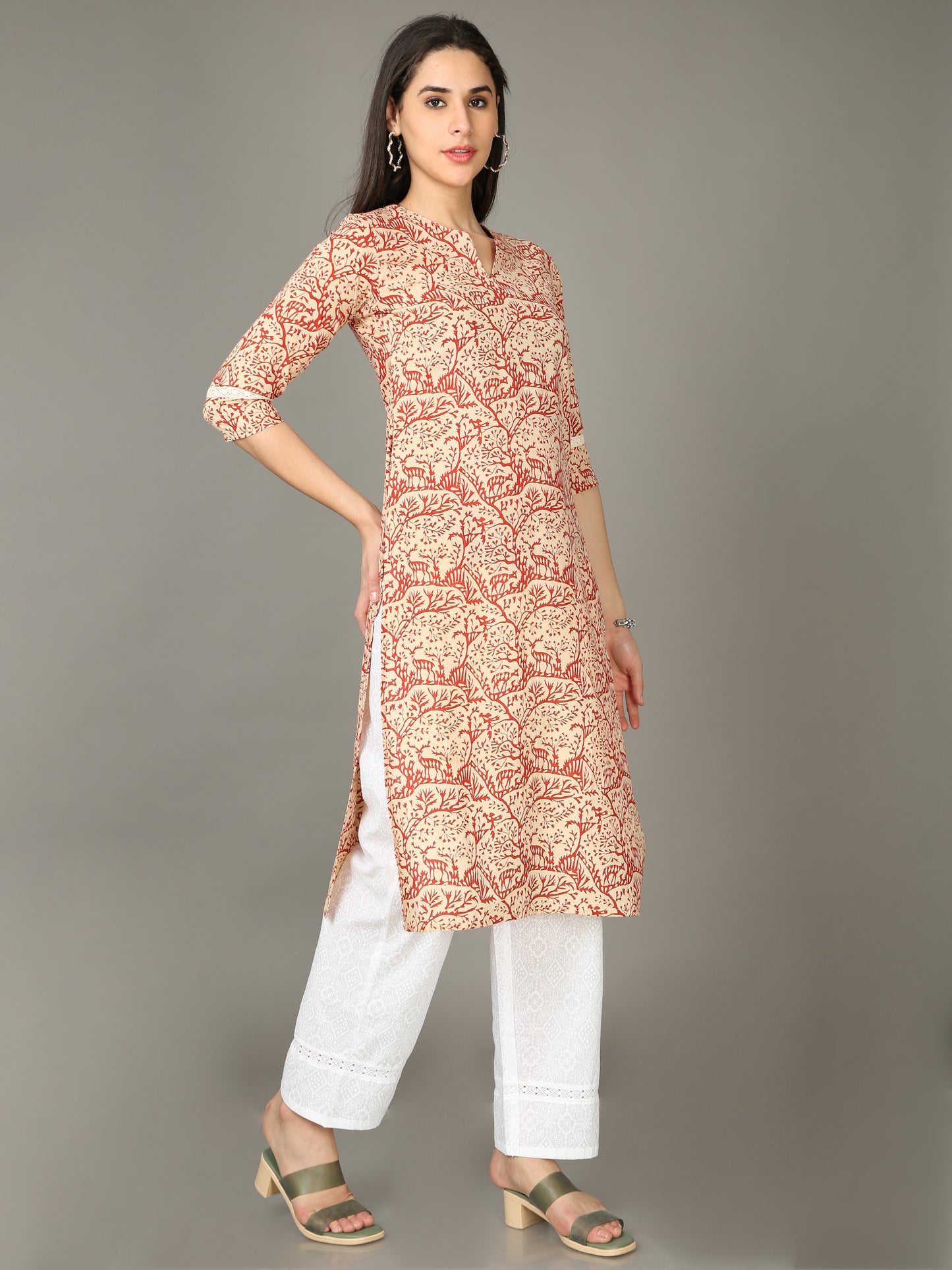 Cotton Block Printed Long Kurta