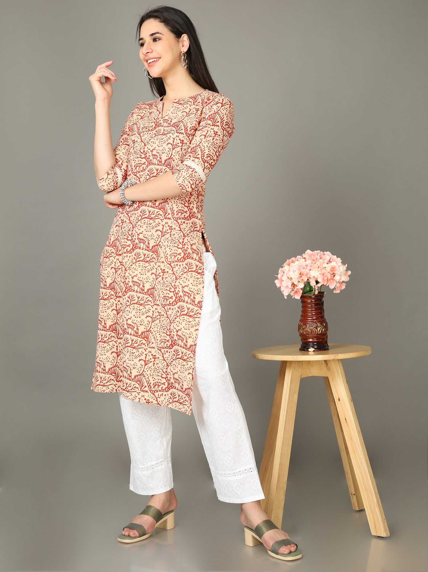 Cotton Block Printed Long Kurta