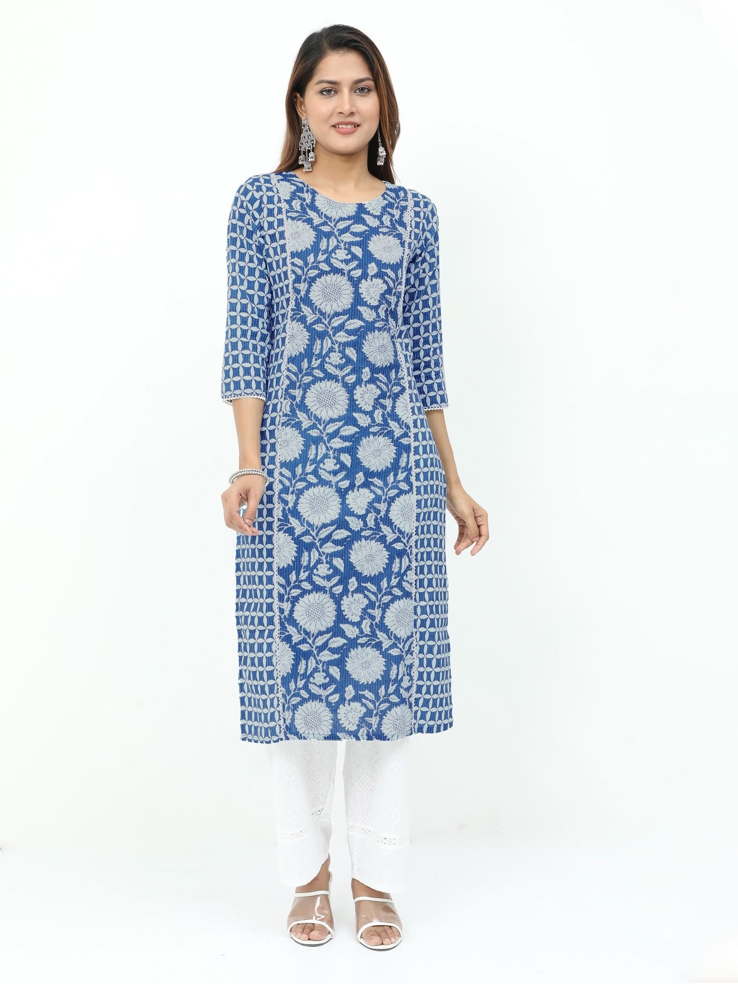 Cotton Block Printed Long Kurta