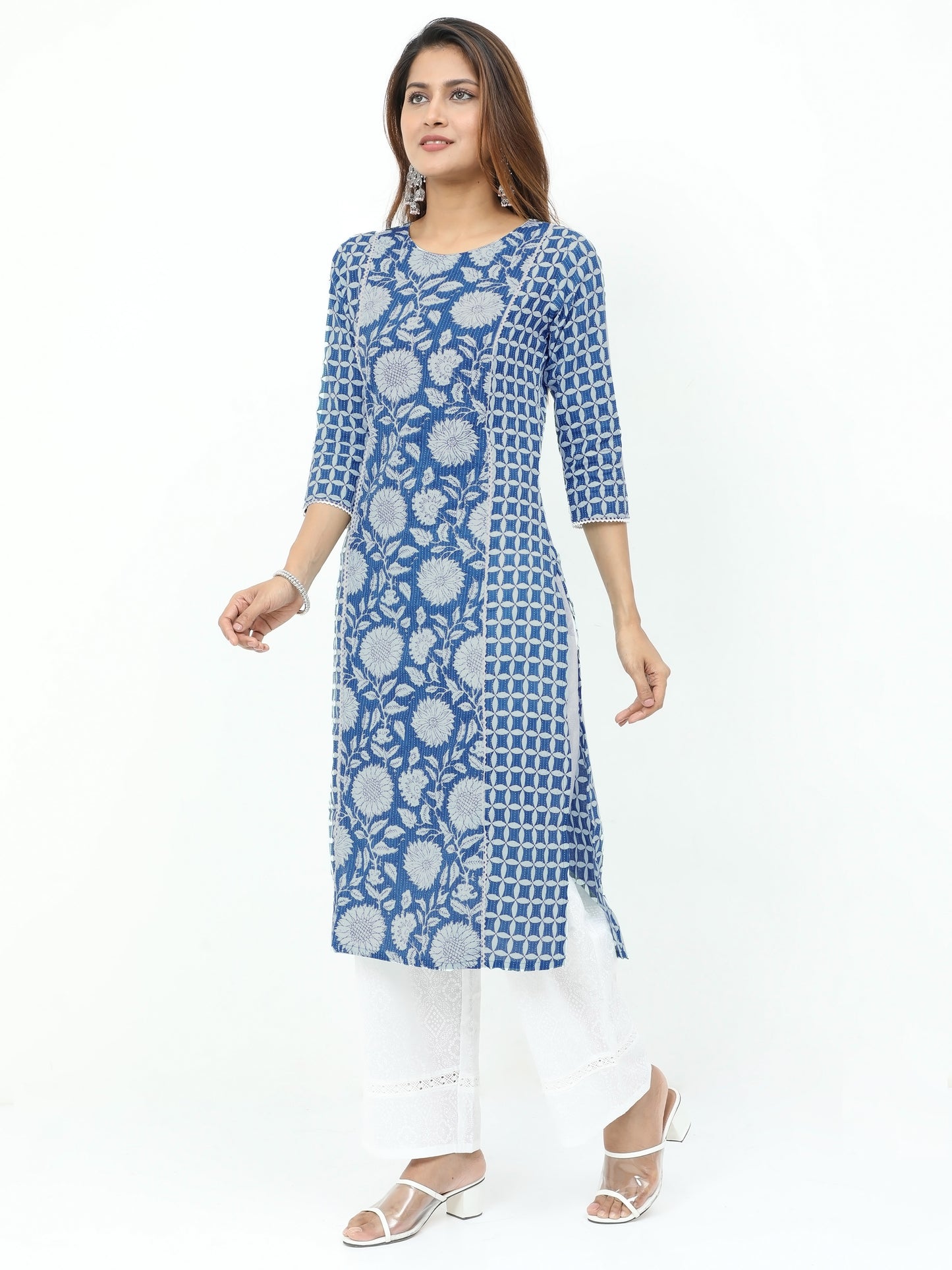 Cotton Block Printed Long Kurta