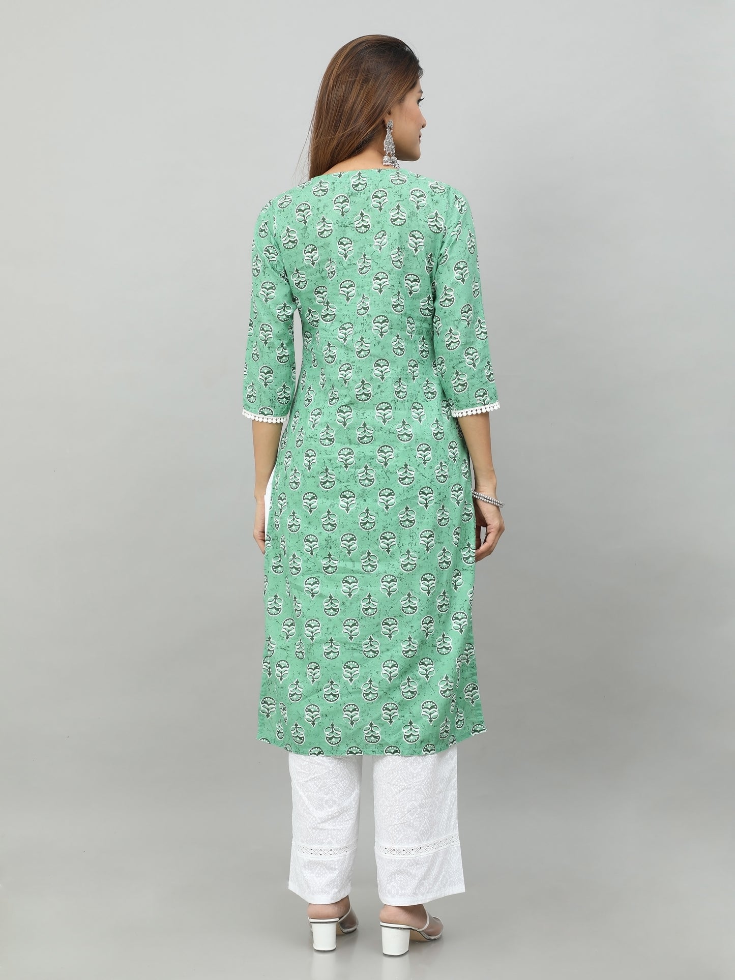 Cotton Block Printed Long Kurta